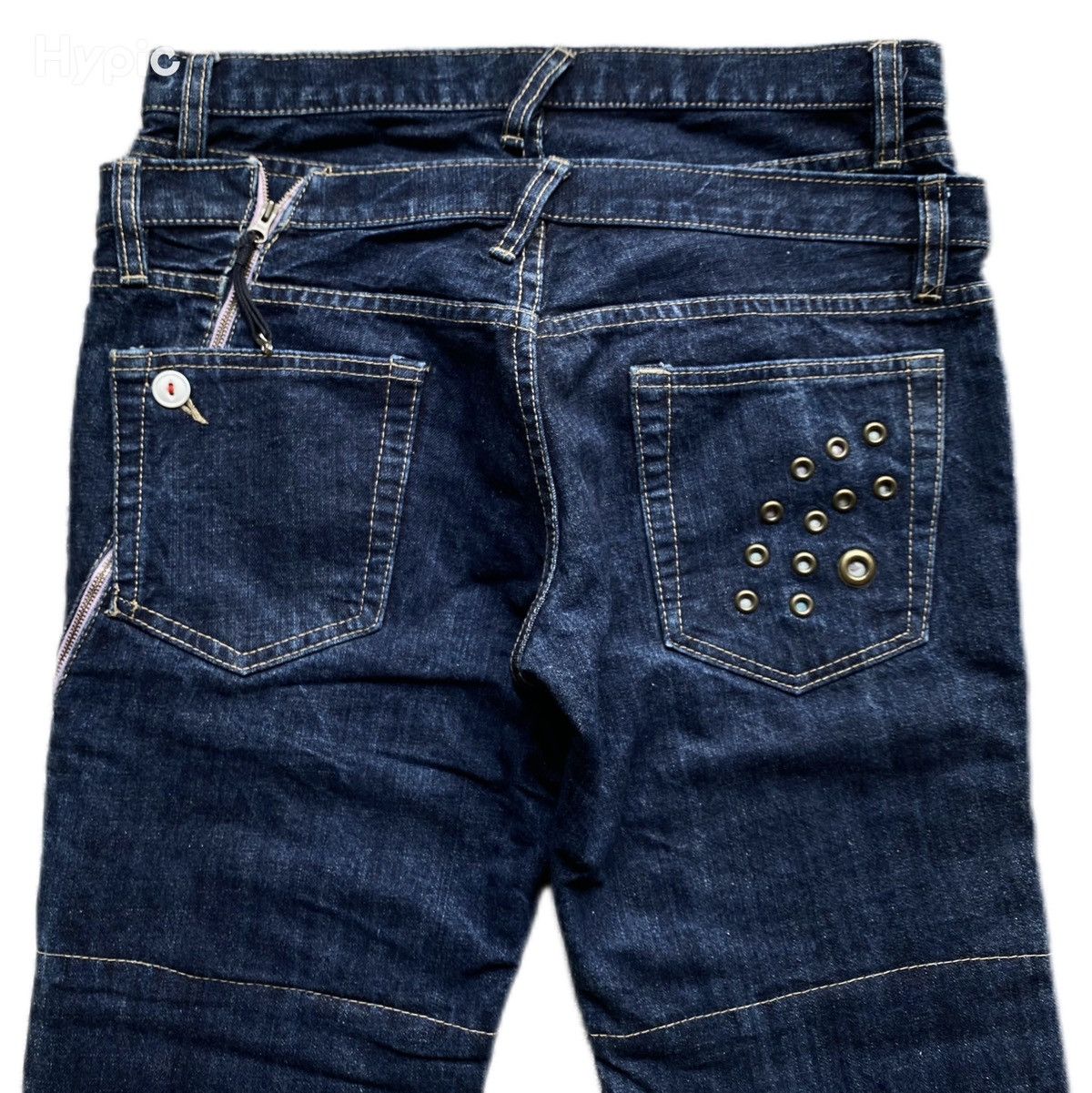 PPFM 🔥PPFM DOULE WAIST DENIM RARE PANTS. Size US 31 - 7 Thumbnail