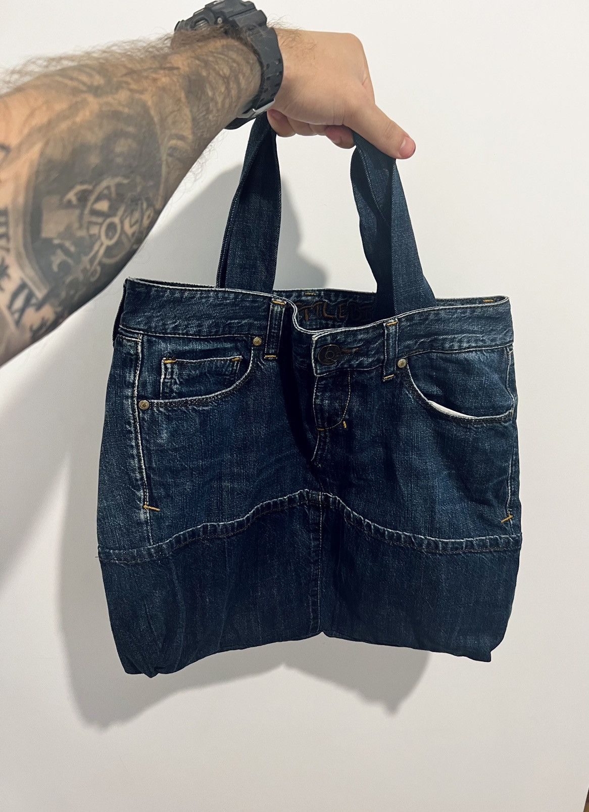 Japanese Brand × Vintage Shoppers Bag Jeans Vintage Japanese Handmade Size ONE SIZE - 1 Thumbnail