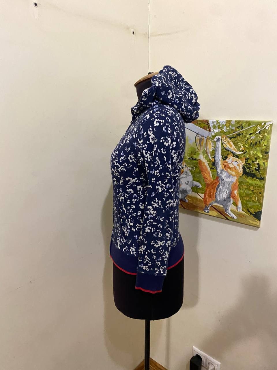 Polo Ralph Lauren Polo Ralph Lauren dark blue micro floral zip up hoodie Size S / US 4 / IT 40 - 2 Thumbnail
