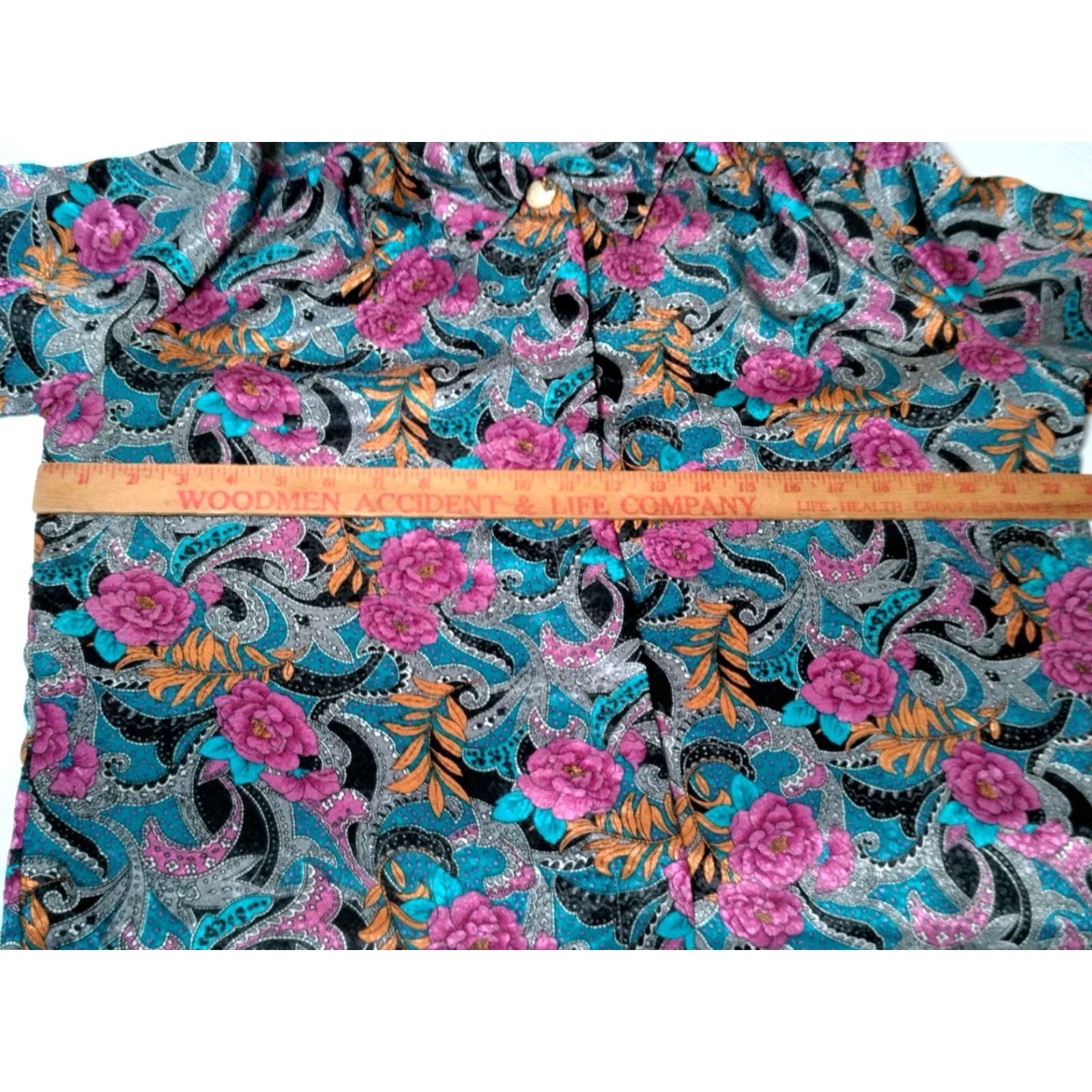 Vintage VINTAGE Cricket Lane Blouse Large Floral Satin Long Sleeve Grannycore Secretary Size L / US 10 / IT 46 - 4 Thumbnail