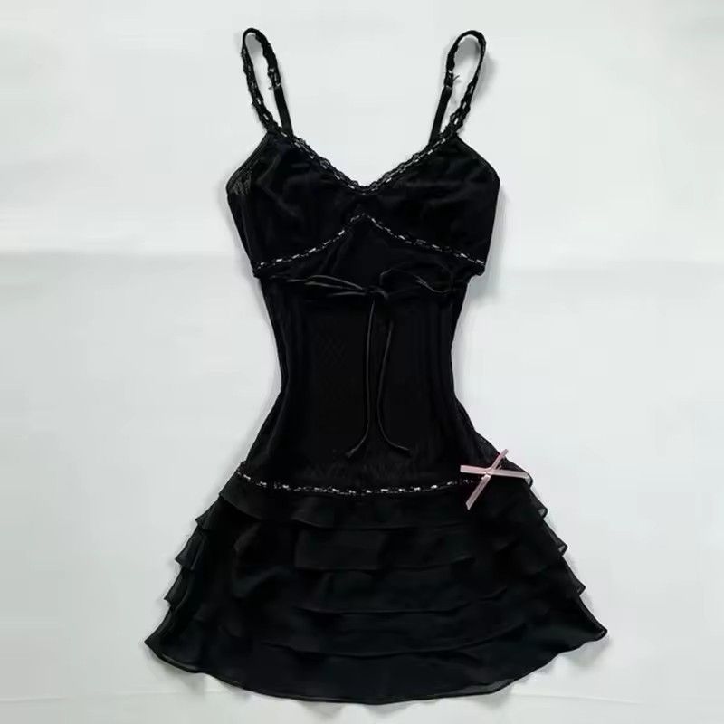 Japanese Brand Bow V-neck waist suspender dress Size S / US 4 / IT 40 - 1 Preview