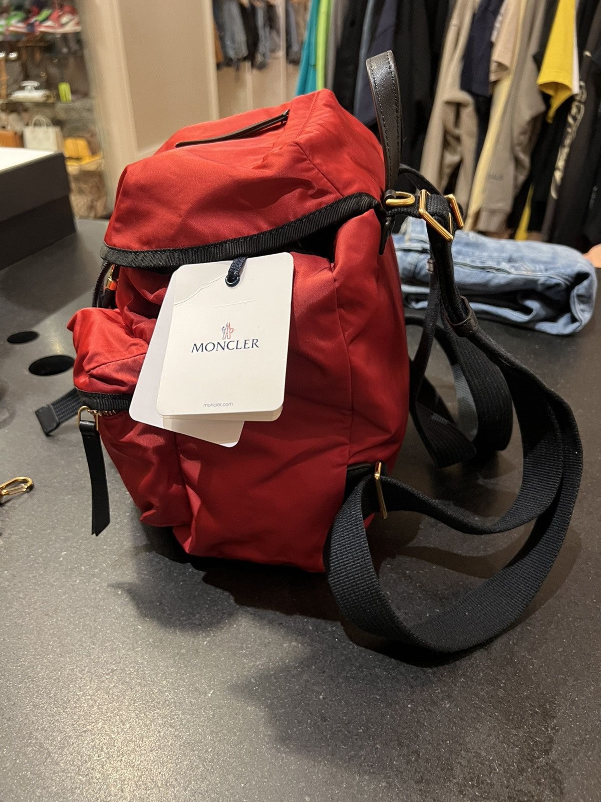 Moncler Moncler Dauphine Large Backpack red brand new Size ONE SIZE - 10 Thumbnail