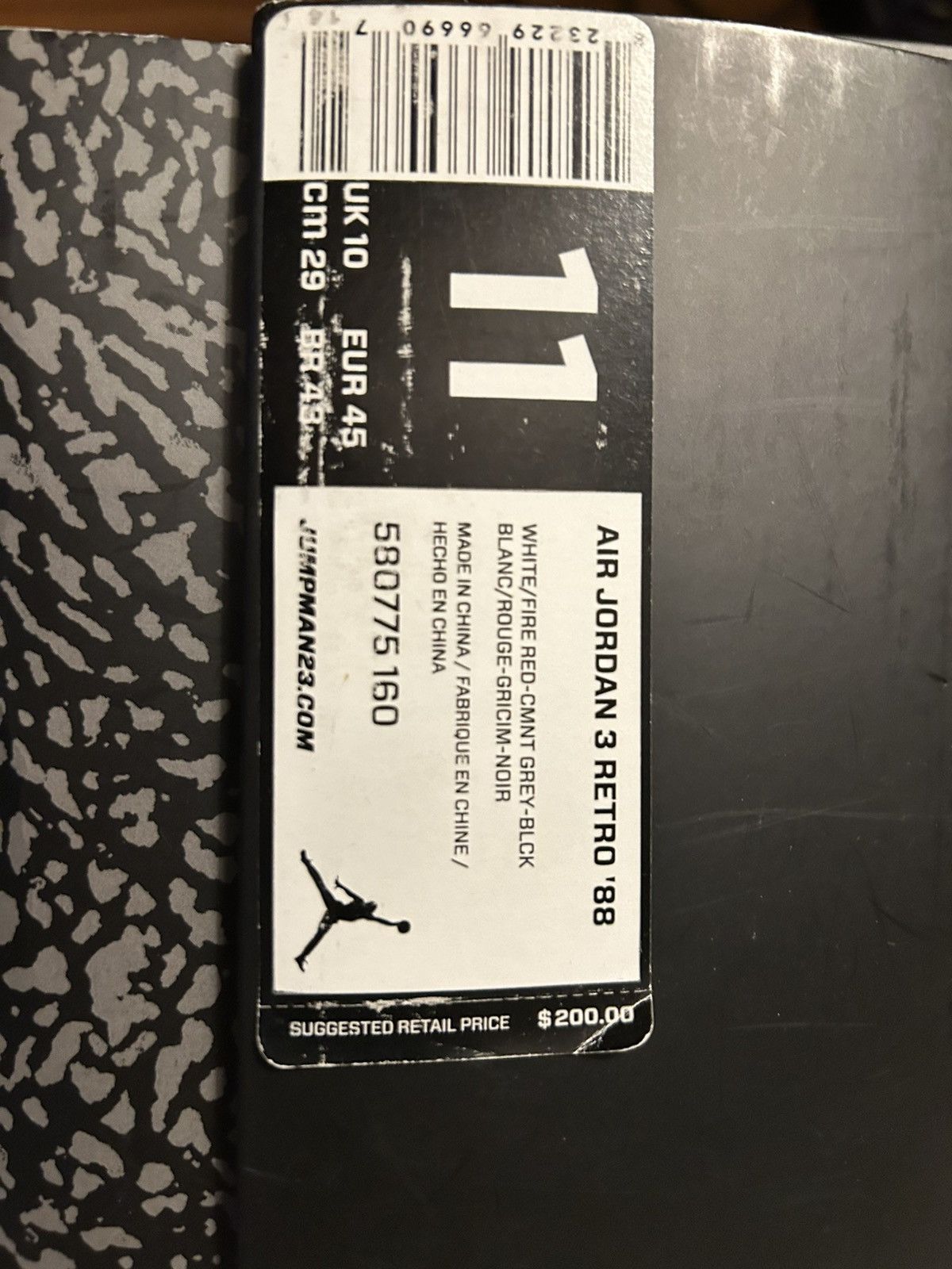 Jordan Brand Air Jordan 3 Retro White Cement 88’ Dunk Contest Size 11 Size US 11 / EU 44 - 11 Thumbnail