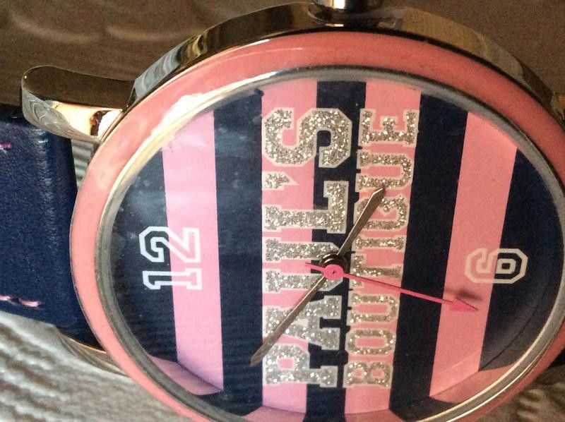 Designer Paul's Boutique Pink blue dial blue leather strap watch Size ONE SIZE - 5 Thumbnail