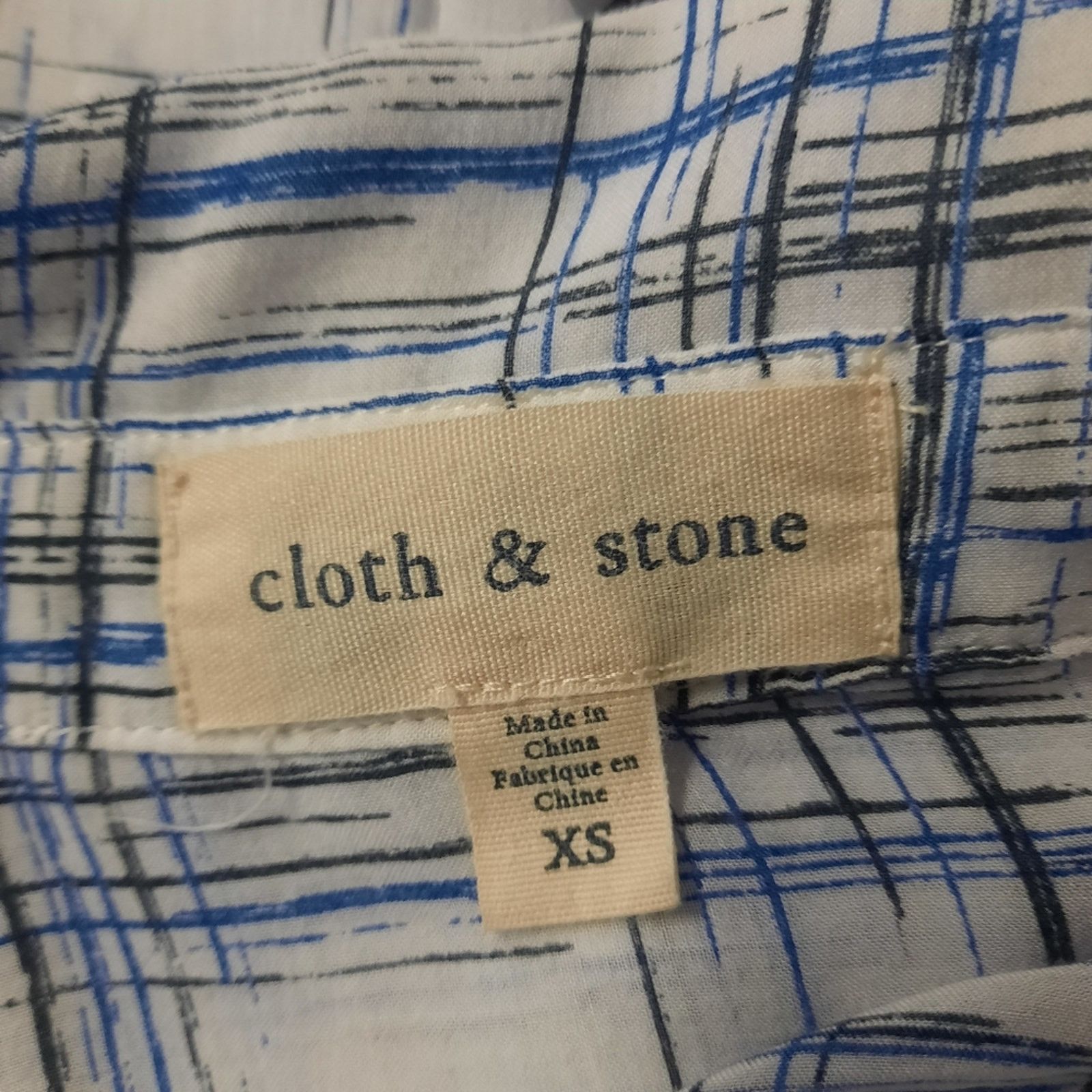 Anthropologie Anthropologie Cloth & Stone Women's Shirt Size XS Blue White Size XS / US 0-2 / IT 36-38 - 3 Thumbnail