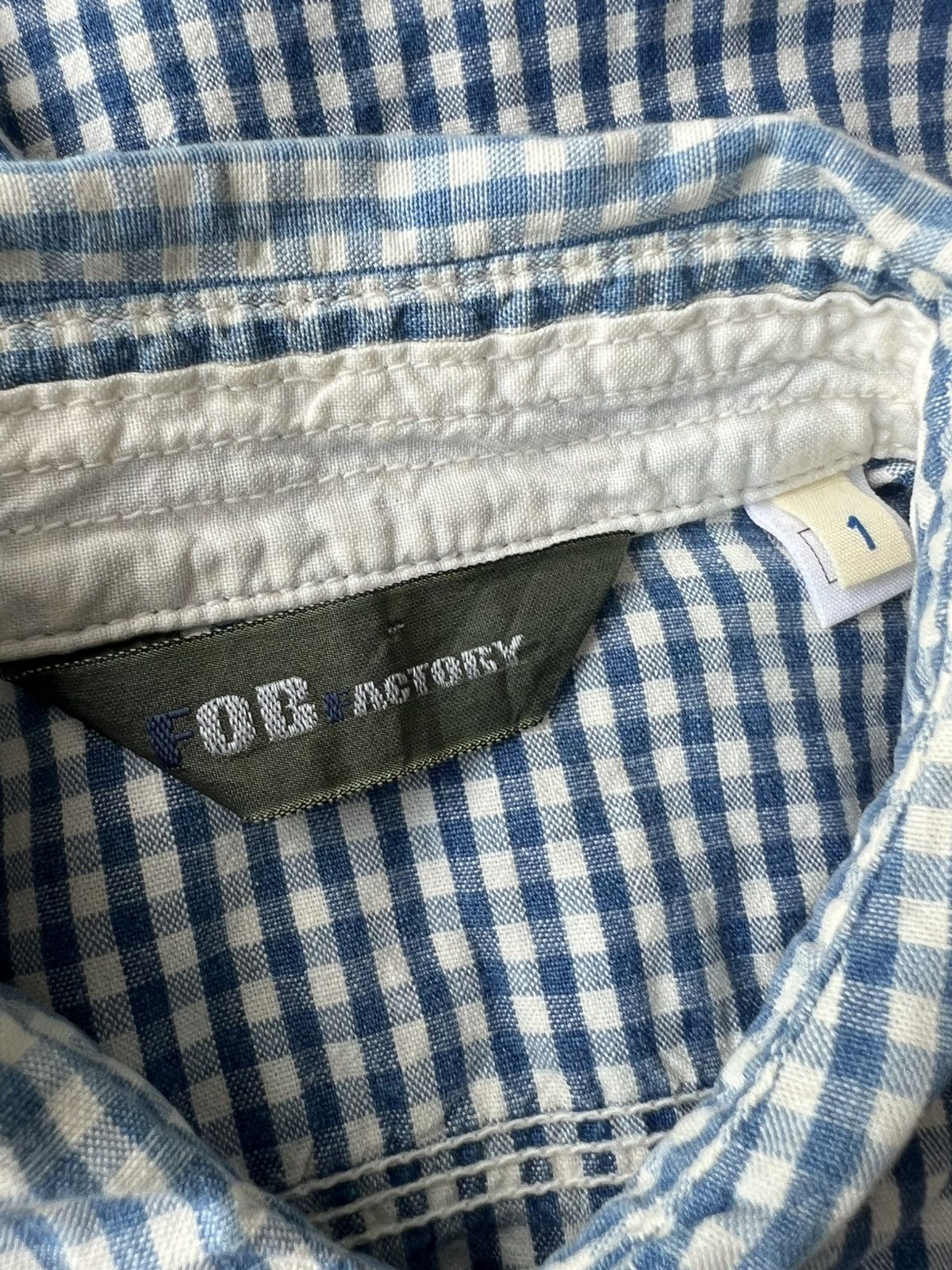 FOB Factory × Flannel × Japanese Brand Vintage Fob Factory Gentlemen Indigo Dye Chainstitch Flannel Size US S / EU 44-46 / 1 - 7 Thumbnail