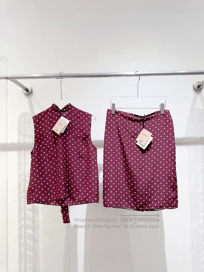 Miu Miu Miu Miu 38 Retro red polka dot top Size M / US 6-8 / IT 42-44 - 1 Thumbnail
