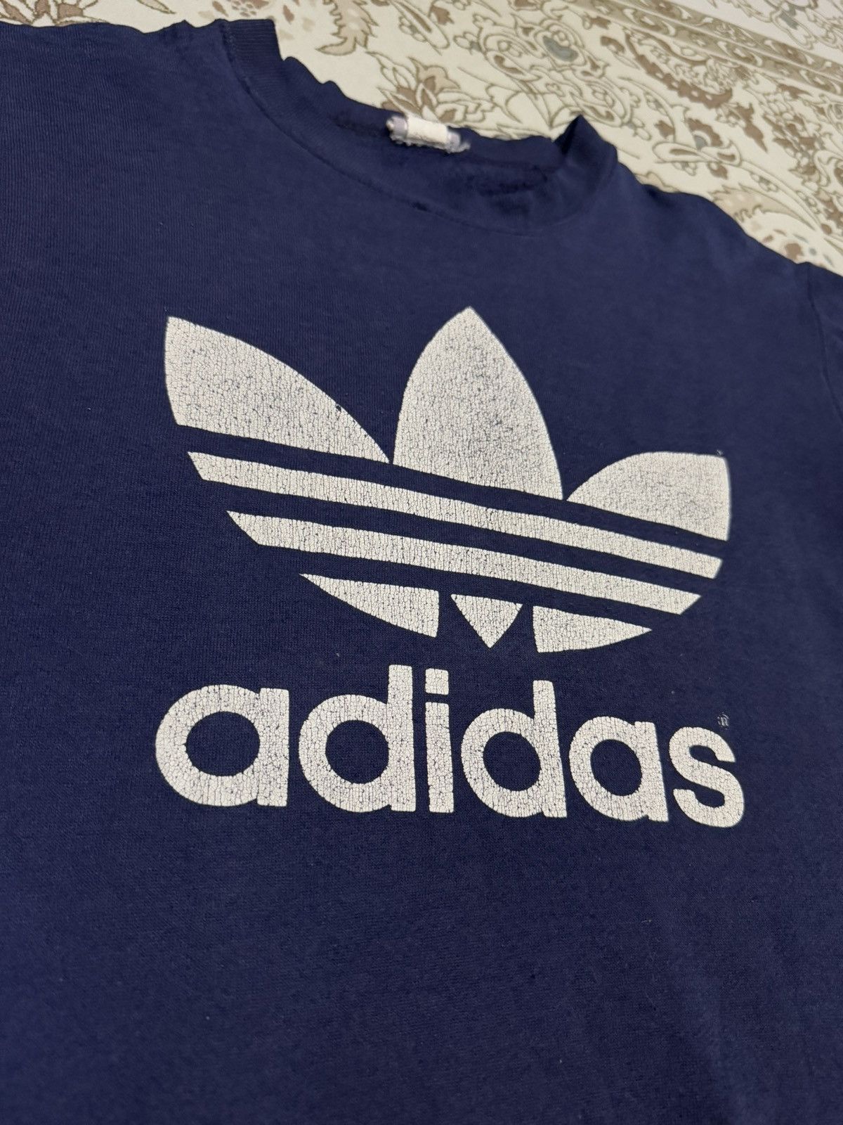 Adidas × Vintage 🇺🇸 Vtg 80’s Adidas Big Logo Printed L/S Shirt Size US L / EU 52-54 / 3 - 3 Thumbnail