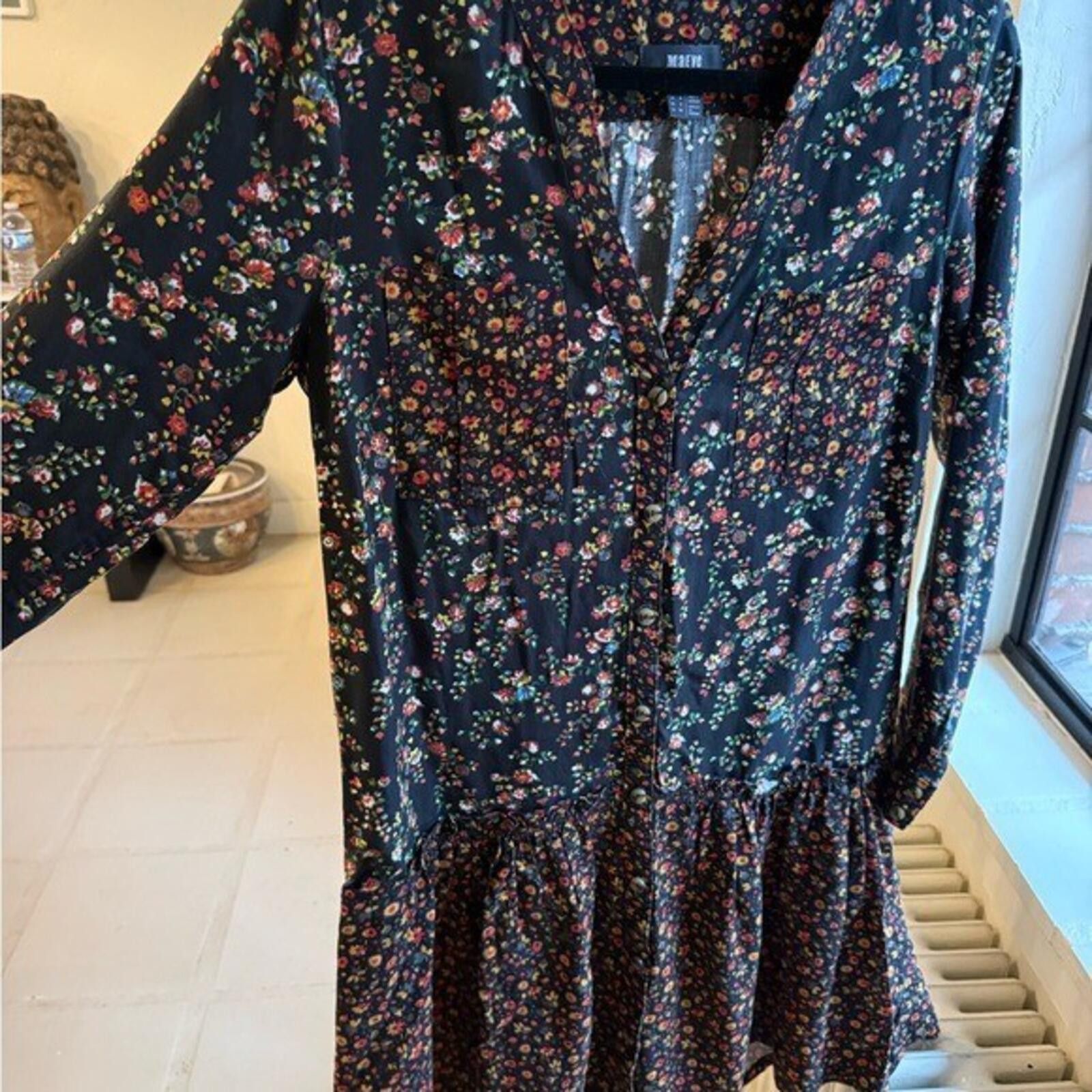 Anthropologie Anthropologie Maeve Marlie Floral Button Front Dress Med Size XS / US 0-2 / IT 36-38 - 11 Thumbnail