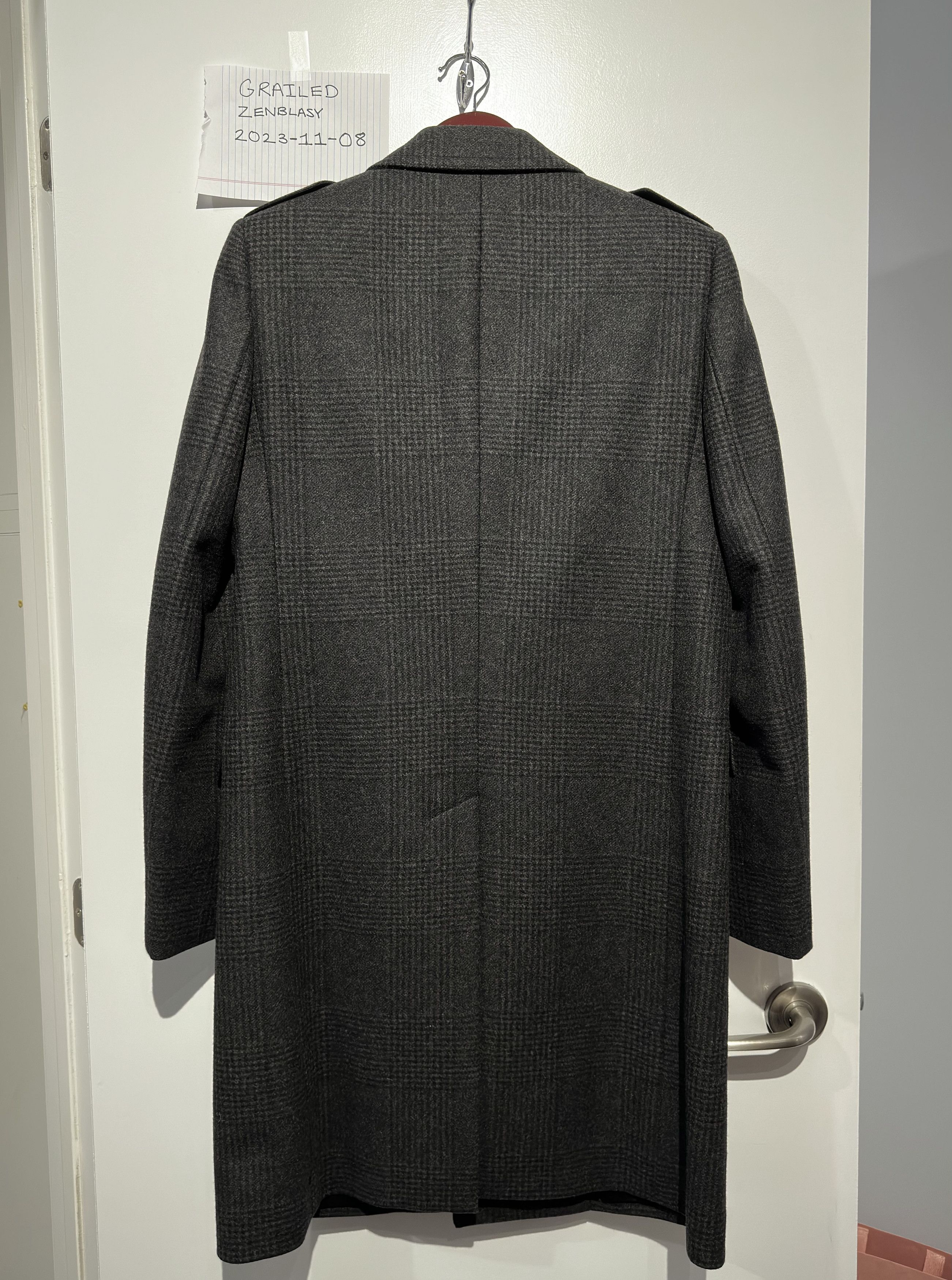 Saint Laurent Paris Saint Laurent FW15 Double-Breasted Wool Tube Coat Size US L / EU 52-54 / 3 - 3 Thumbnail