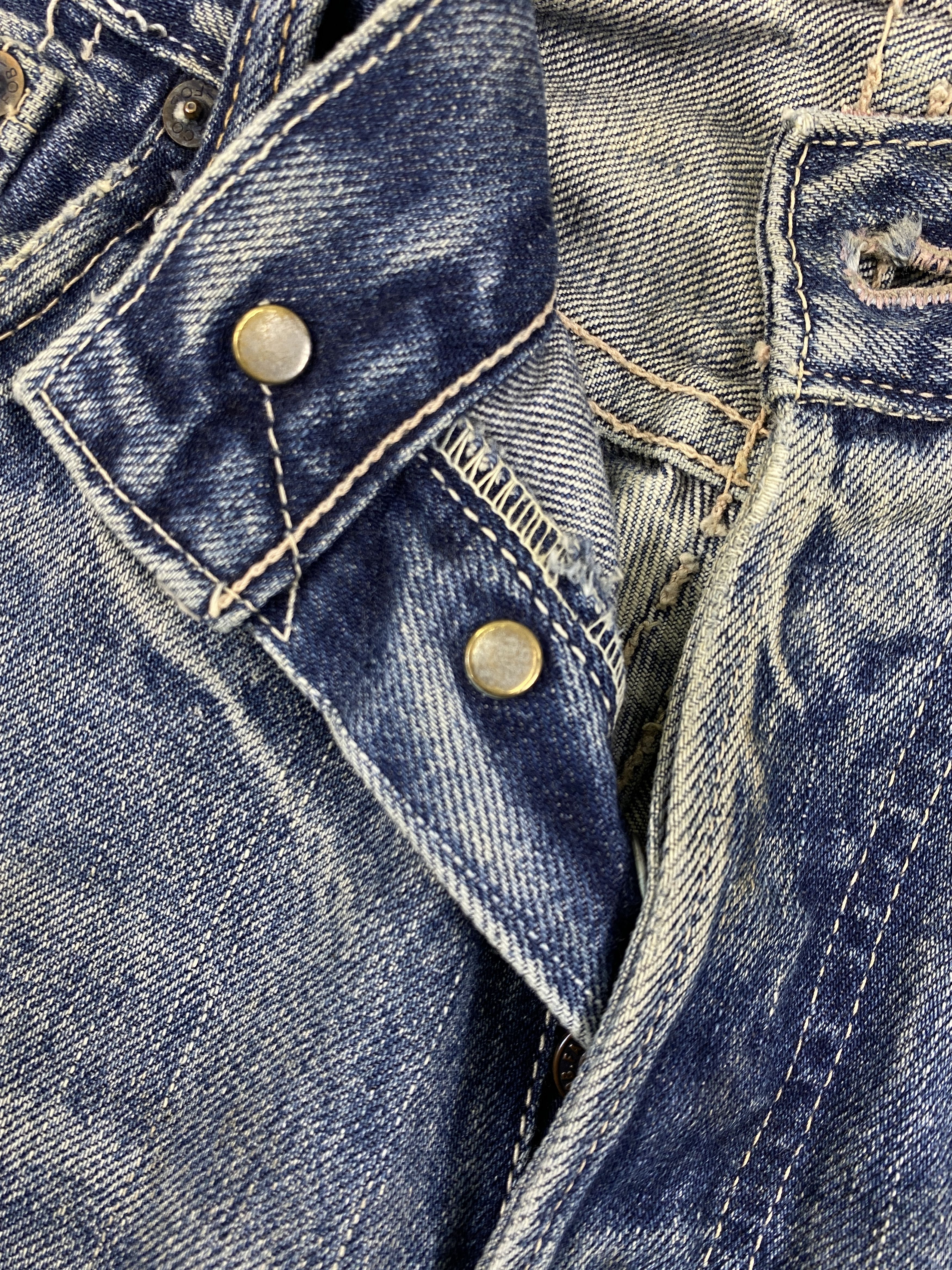 Japanese Brand Vintage Japanese Fob Factory Jeans 31x35 Denim- JN3528 Size US 31 - 7 Thumbnail