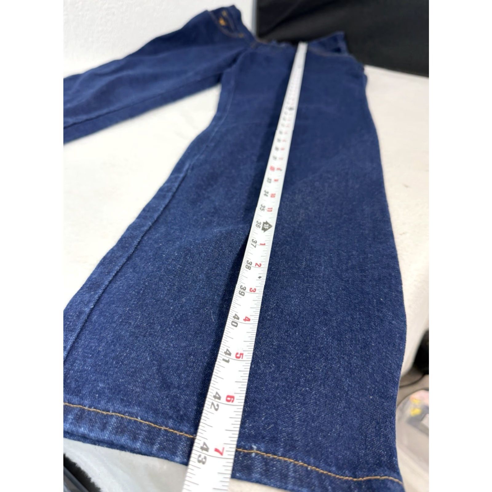 Wrangler VINTAGE Wrangler Women’s Jeans 16 Dark Blue Cotton Western Cowgirl High Waist Jeans Womens Size 38" / US 16 / IT 52 - 2 Thumbnail