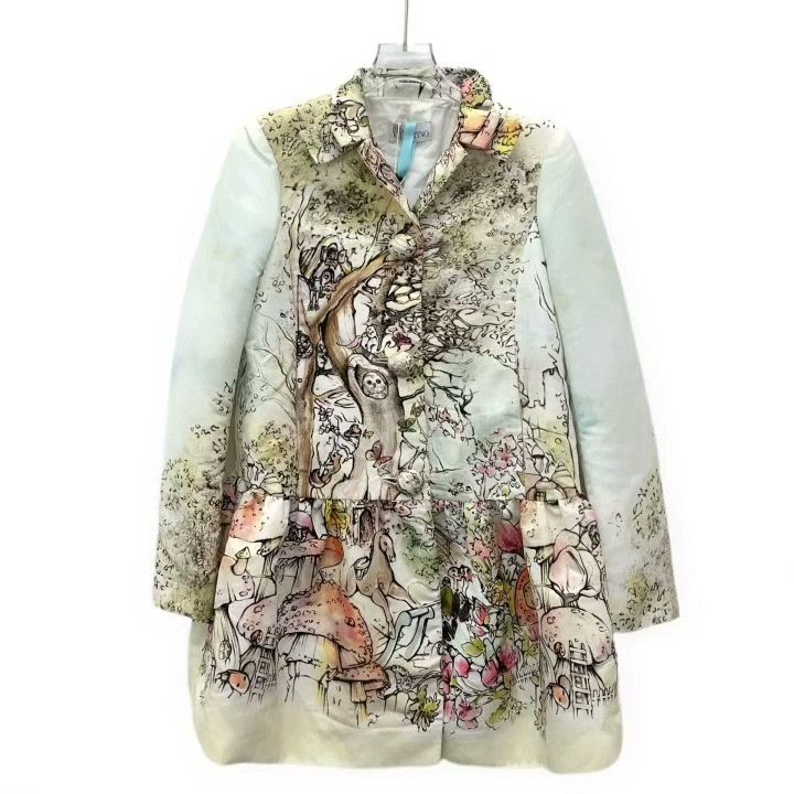 Valentino Valentino Colorful Oil Painting Collar Jacket Size S / US 4 / IT 40 - 1 Thumbnail