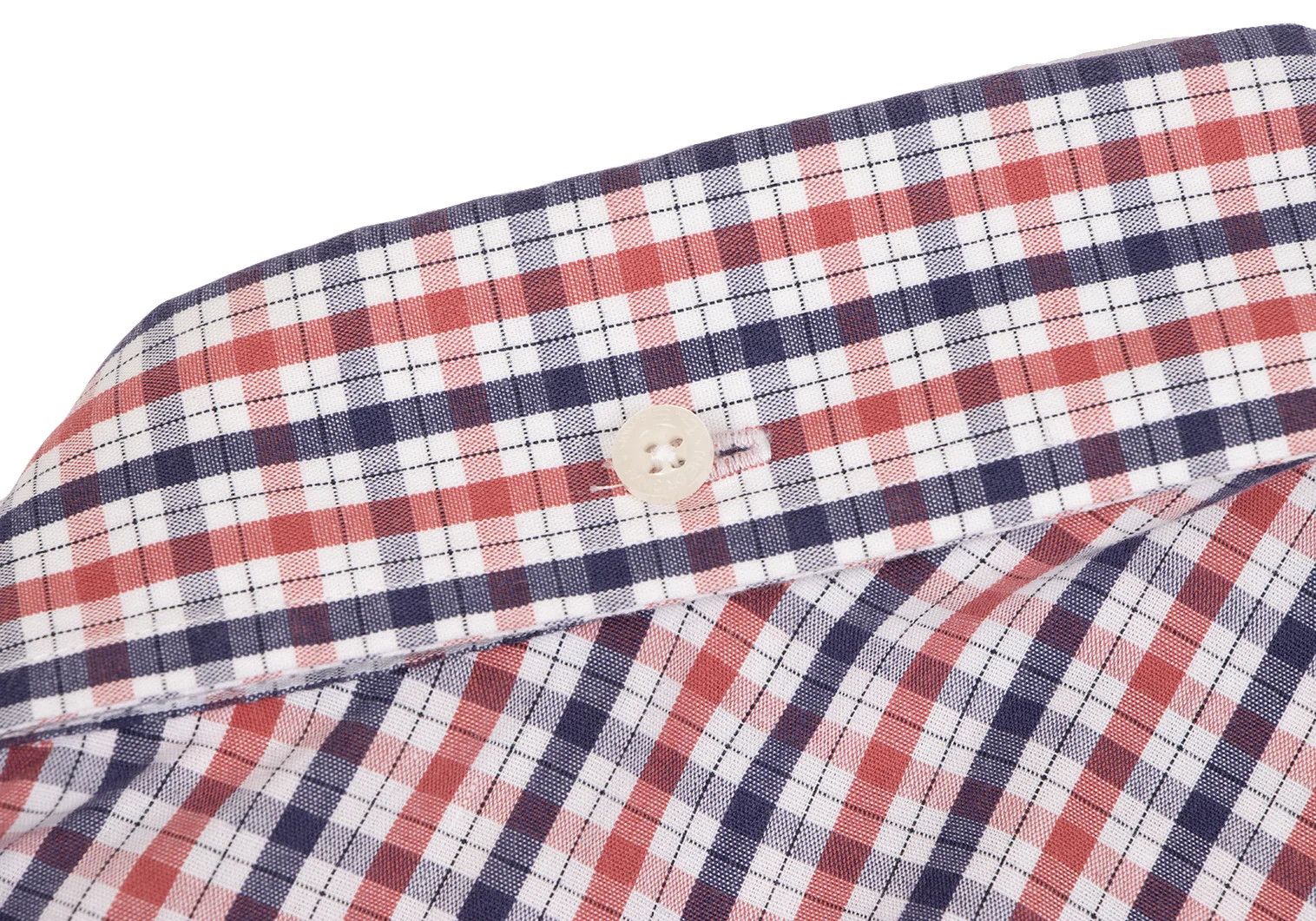 Junya Watanabe Zipper Pocket Puckering Check Short Sleeve Shirt Navy Red Size US S / EU 44-46 / 1 - 13 Thumbnail