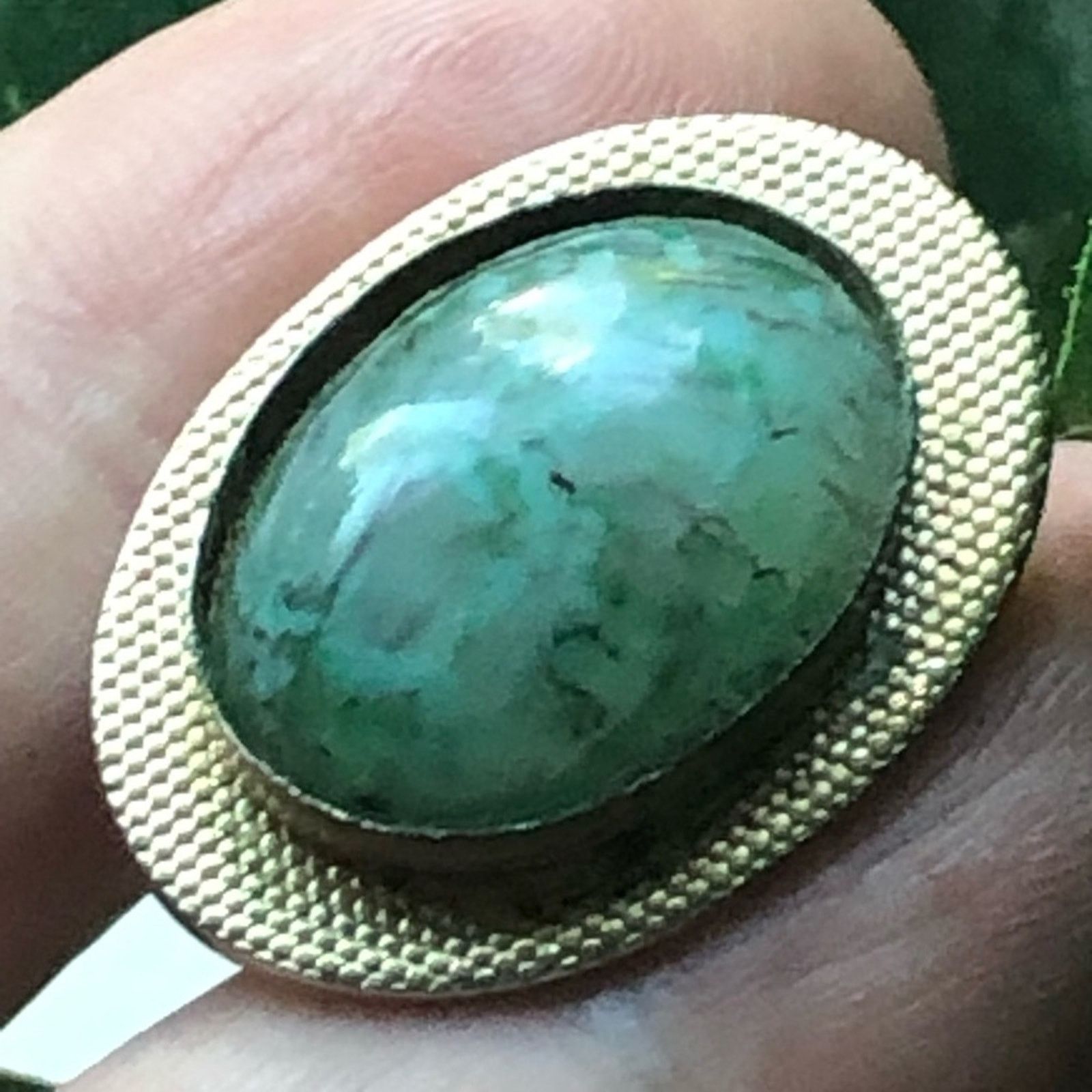 Vintage Vintage men’s light blue speckled stone cuff links Size ONE SIZE - 2 Thumbnail