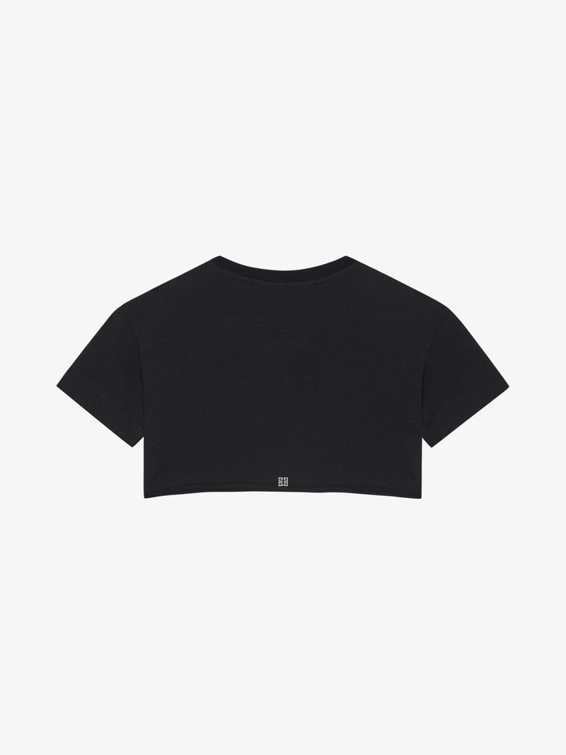 Givenchy o1w1db10326 Cropped T-Shirt in Black Size M / US 6-8 / IT 42-44 - 5 Thumbnail