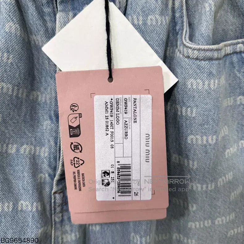 Miu Miu Miu Miu 26 Full-printed wide-leg jeans Size 26" / US 2 / IT 38 - 7 Thumbnail