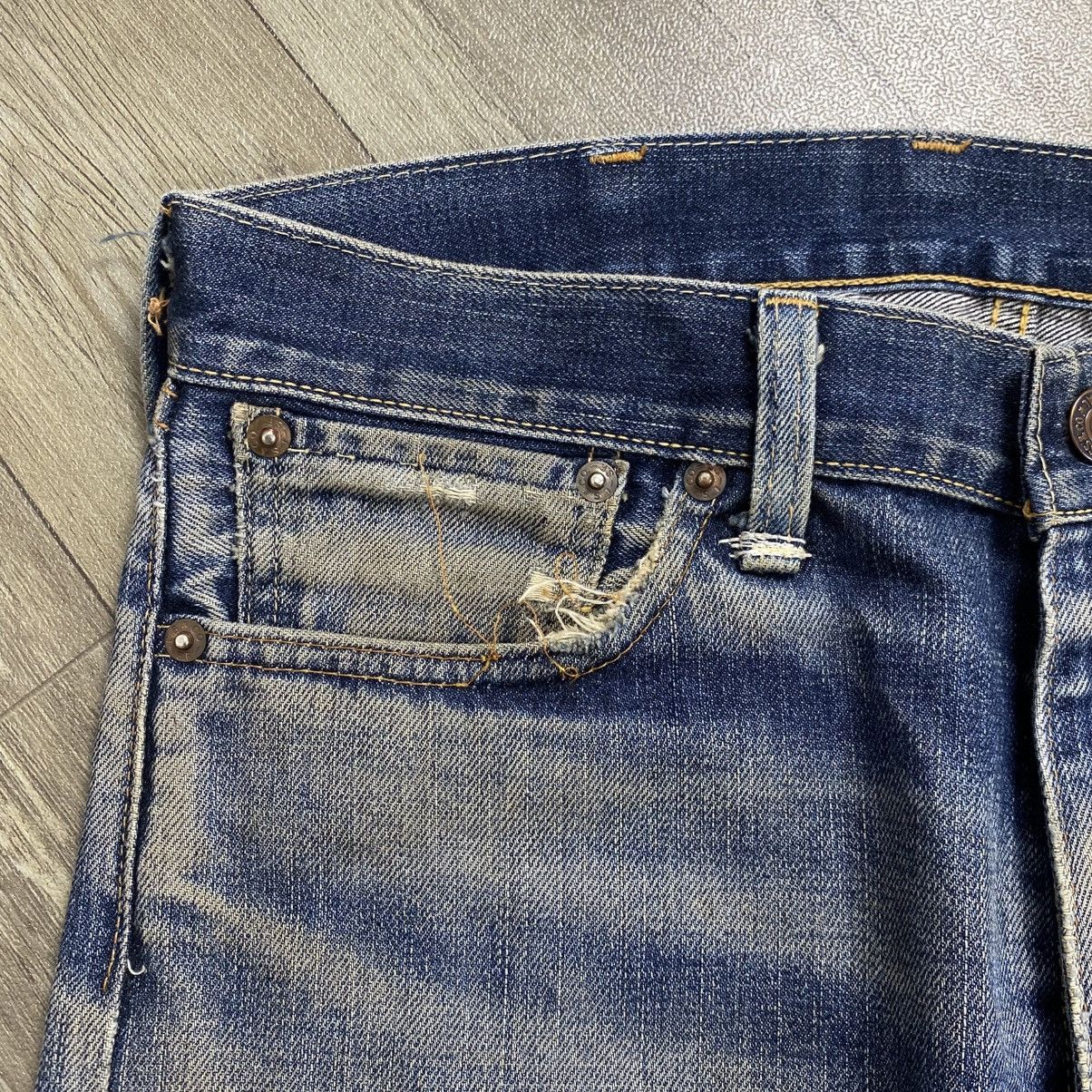 Levi's Vintage Clothing 1990s Vintage Levi’s LVC Big E Distressed Selvedge Denim Size US 29 - 5 Thumbnail