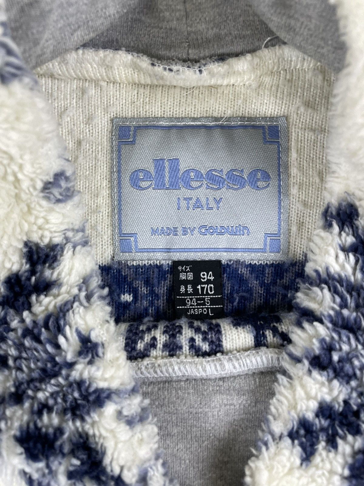 Ellesse × Vintage Vintage Ellesse Italy Navajo Motif Fleece Sweater Size US L / EU 52-54 / 3 - 6 Thumbnail