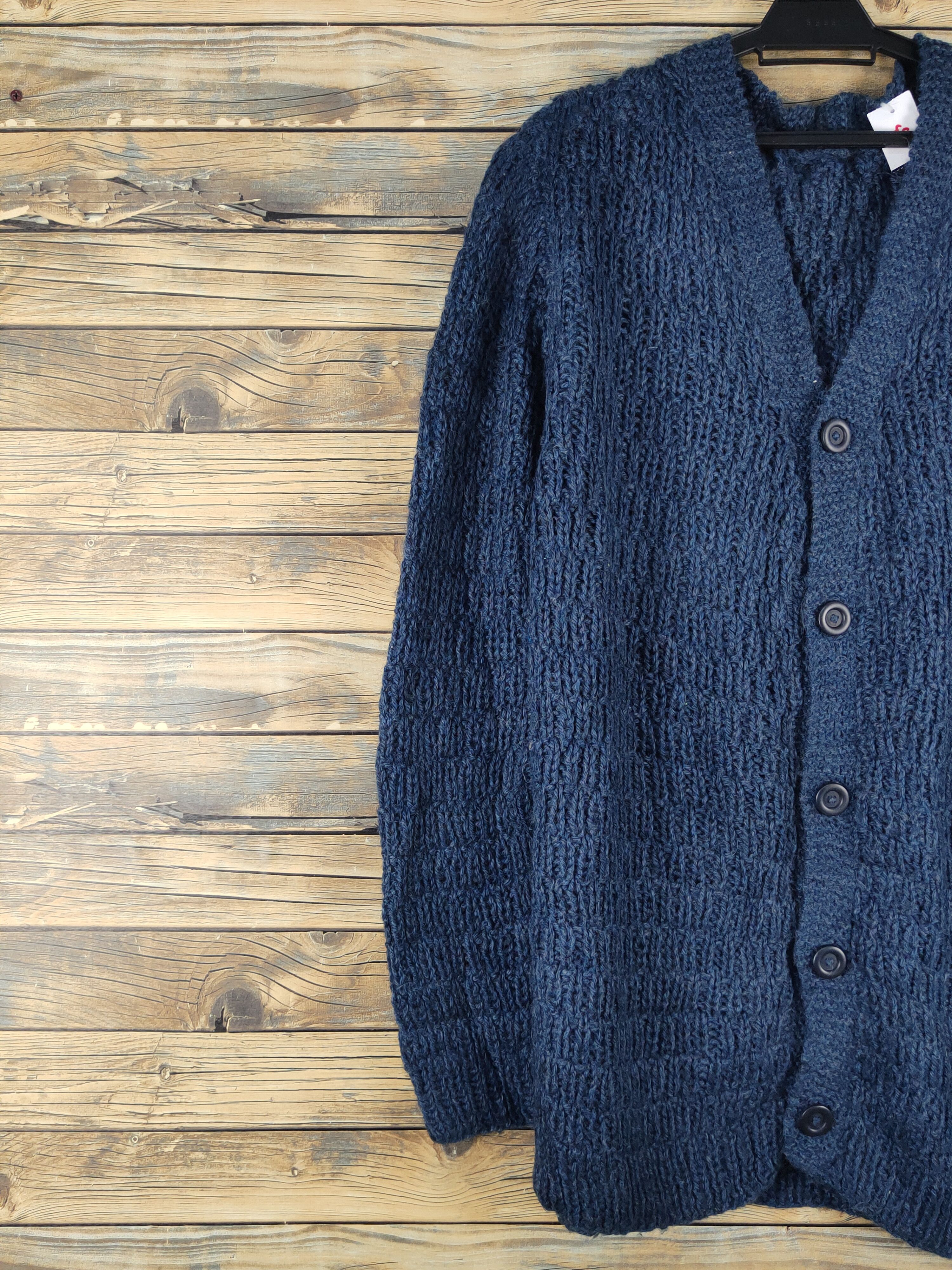 Japanese Brand × Vintage Japanese Brand Navy Knitwear Sweaters #W1253 Size US L / EU 52-54 / 3 - 3 Thumbnail
