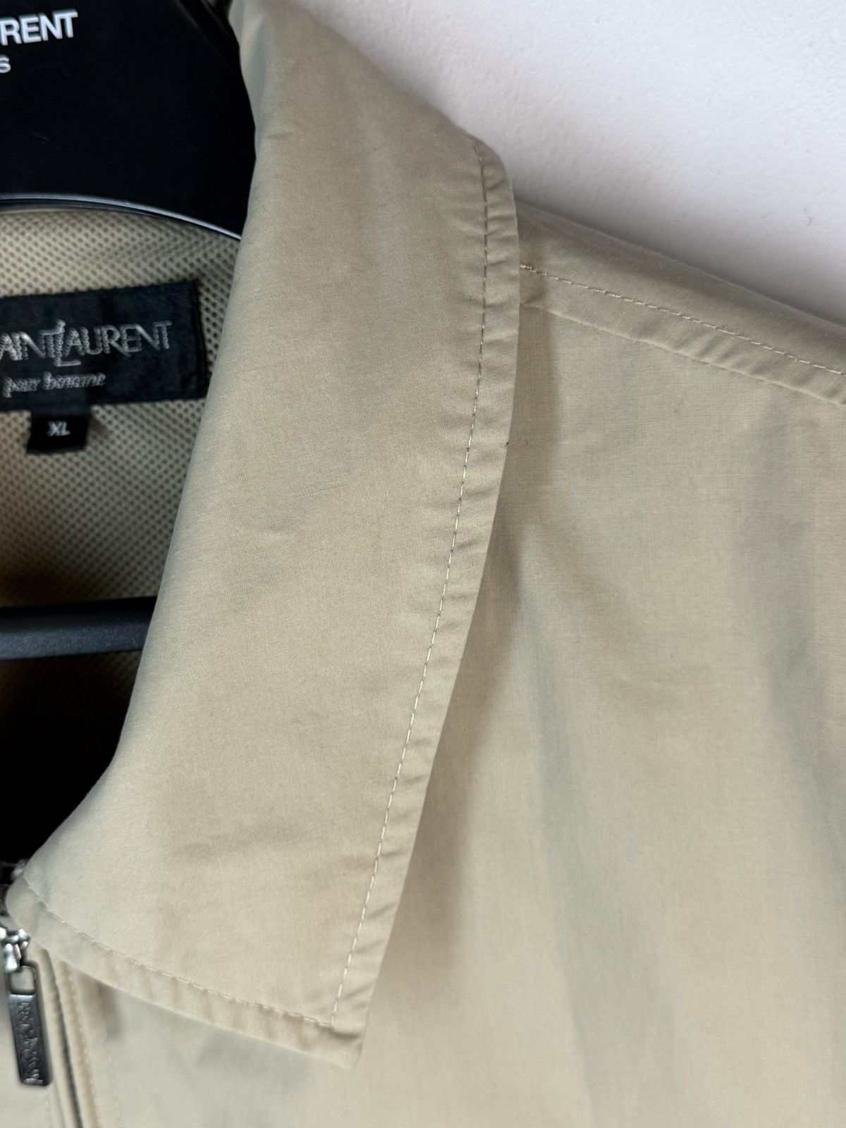 Yves Saint Laurent Beige YSL Jacket Bomber Zip Up Collar Vintage Logo y2k Size US XL / EU 56 / 4 - 8 Thumbnail