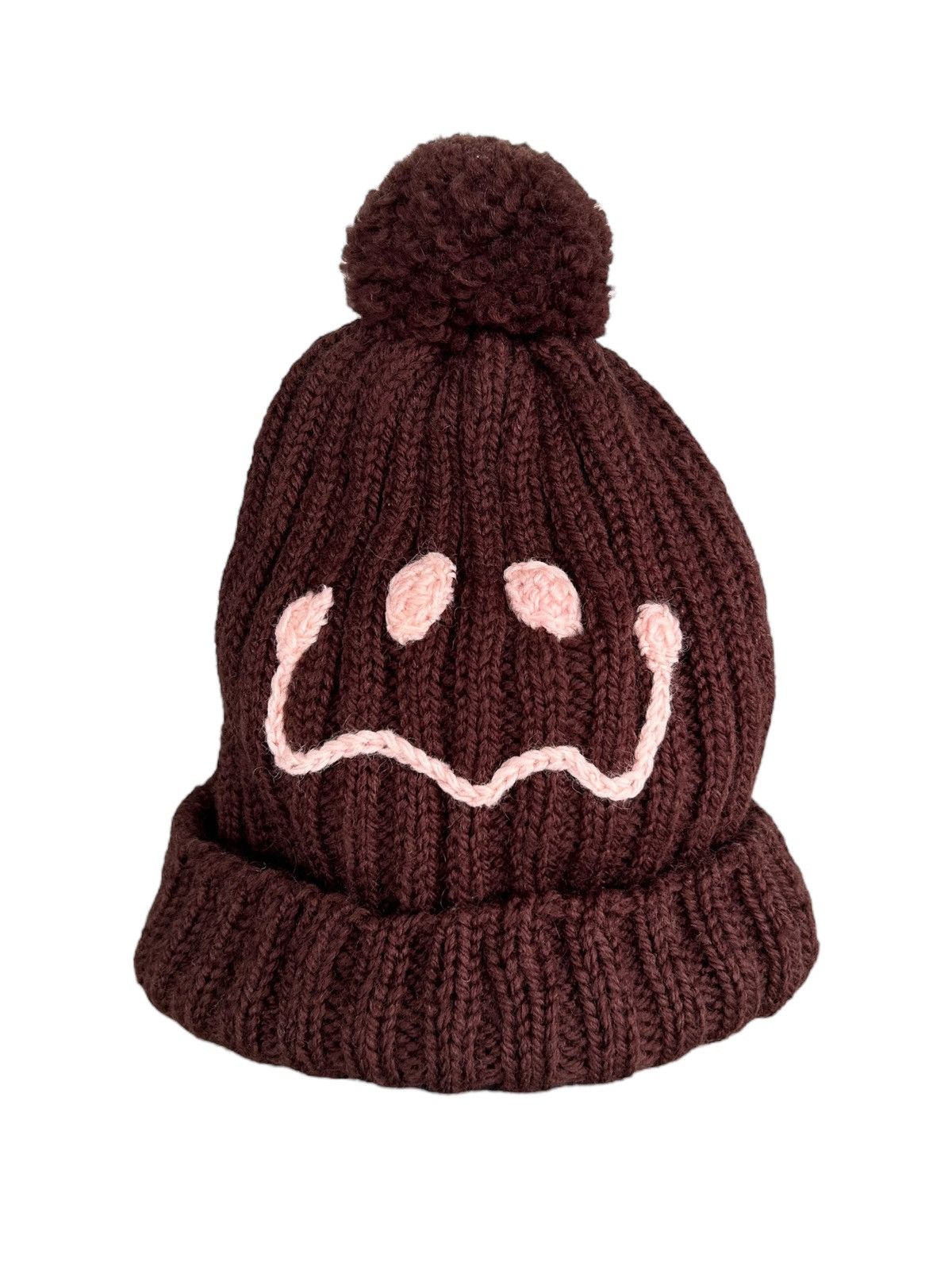 Japanese Brand × Kapital × Vintage Smile Inspired By kapital Knitted Handmade Beanie Hats Rare Size ONE SIZE - 1 Thumbnail
