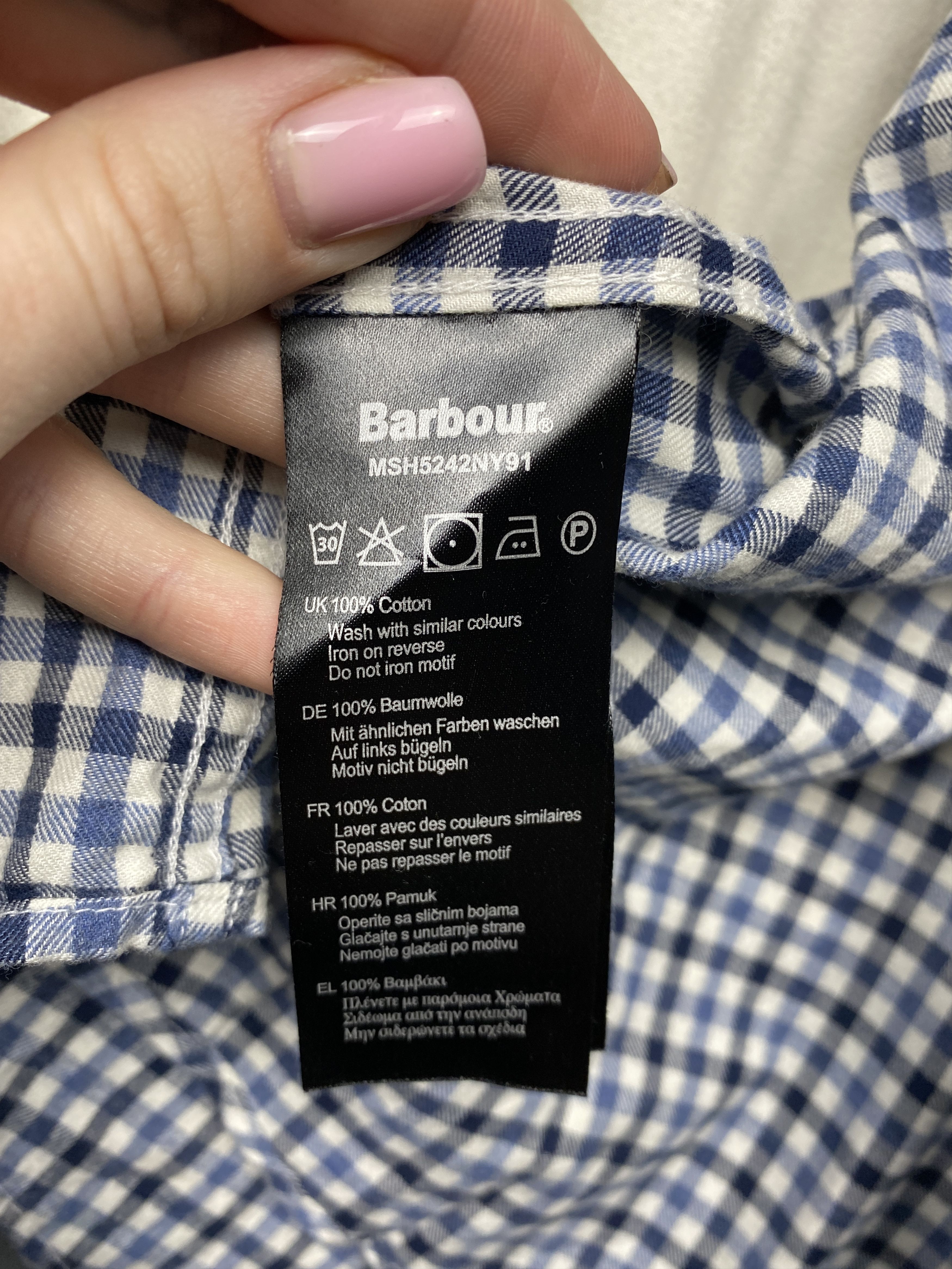 Barbour × Flannel Barbour Vintage Mens Flannel Plaid Shirt Size US XL / EU 56 / 4 - 6 Thumbnail