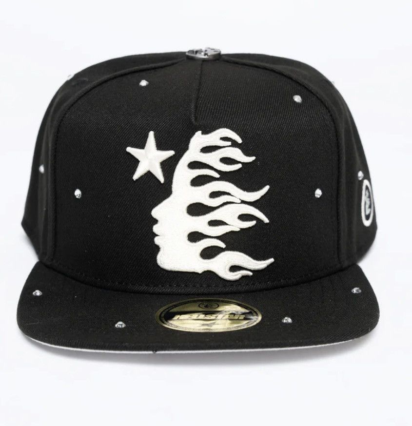 HELLSTAR Starry Night Fitted Hat (Black) -HELLSTAR | Grailed