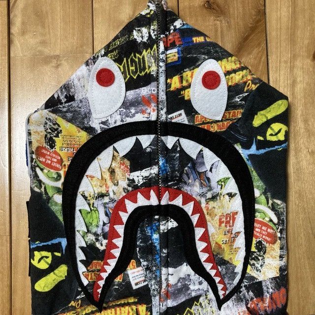 Bape BAPE Flyer Pattern Shark Full Zip Hoodie a bathing ape Size US S / EU 44-46 / 1 - 4 Thumbnail