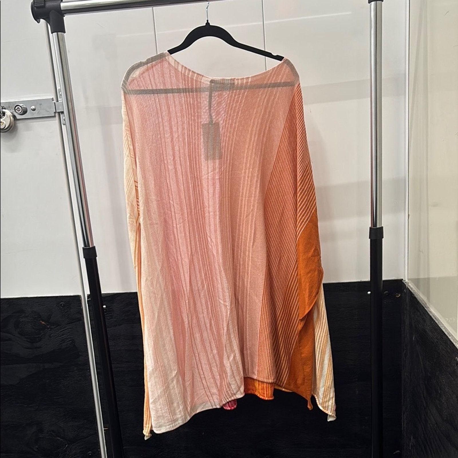 Missoni NWT Missoni Orange Pink Short Sleeve Pleated Blouse One Size Size ONE SIZE - 4 Thumbnail