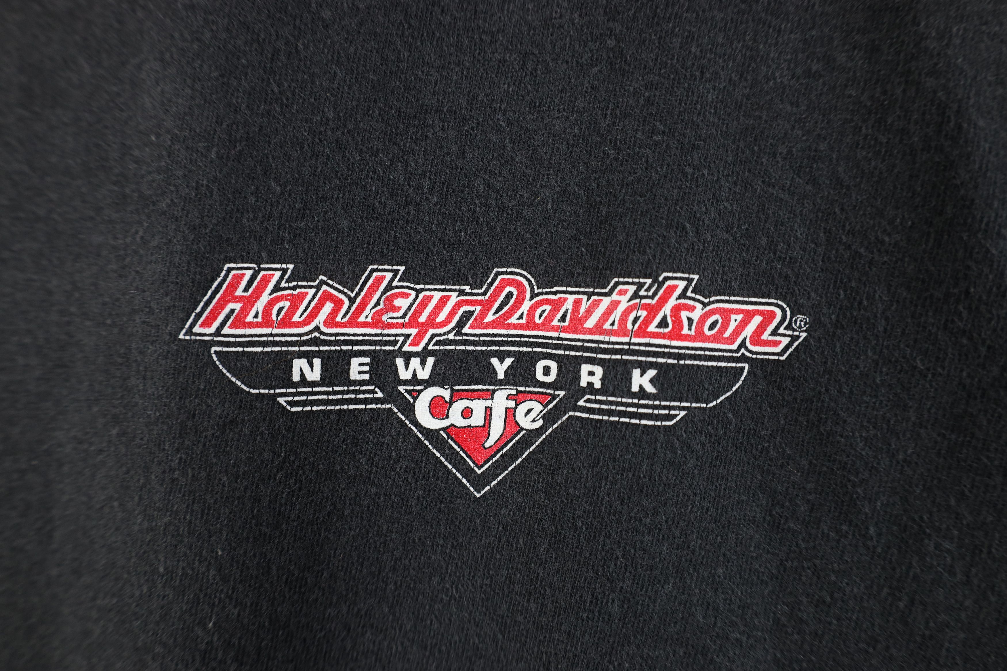 Harley Davidson Vintage 90s Harley Davidson Cafe New York Lightning T-Shirt Size US L / EU 52-54 / 3 - 4 Thumbnail