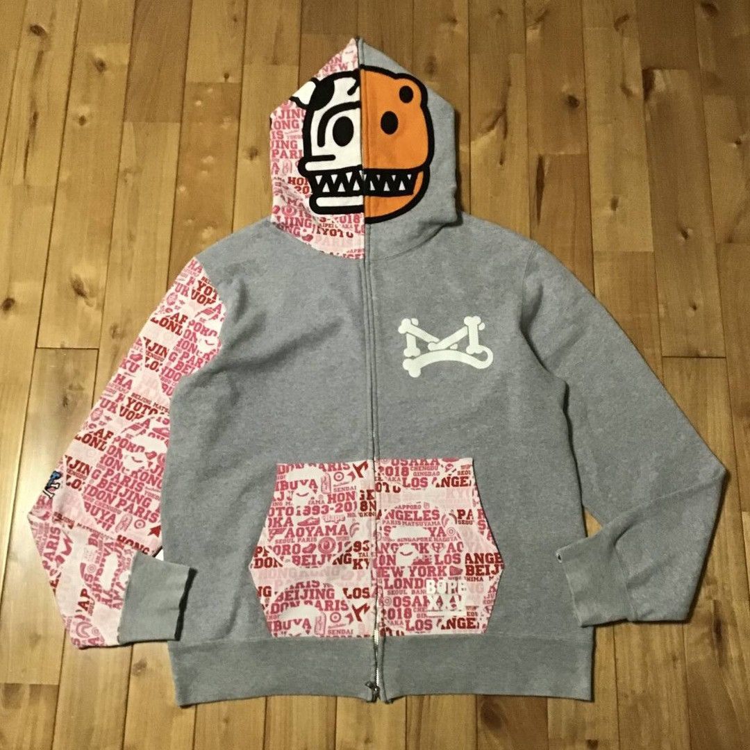 Bape BAPE CITIES CAMO XXV MILO JURASSIC REX FULL ZIP HOODIE APE Size US XL / EU 56 / 4 - 1 Thumbnail