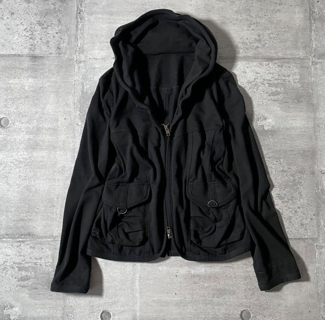 Japanese Brand Archive black double zip up jacket Size S / US 4 / IT 40 - 1 Thumbnail