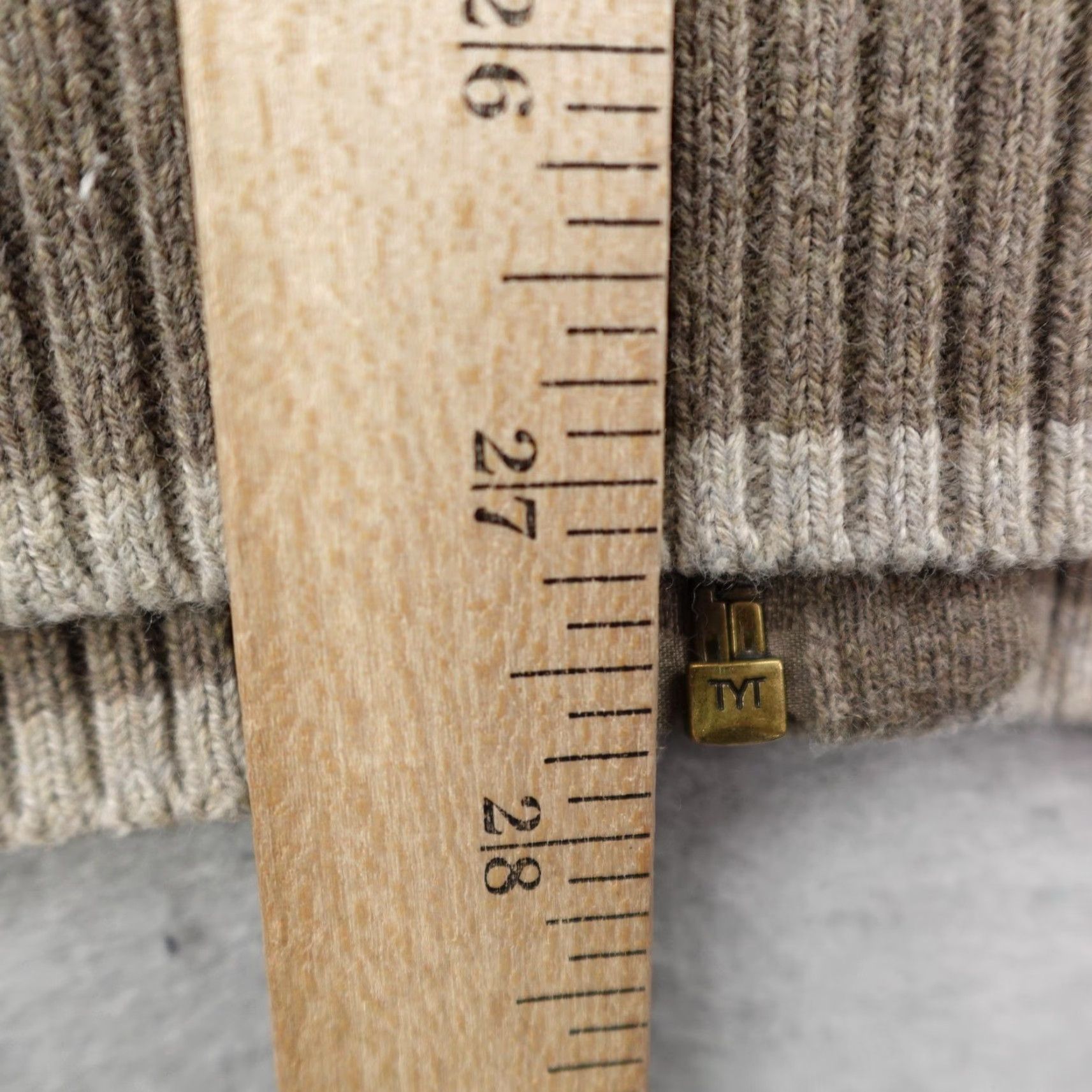 Gap Gap Sweater Mens Large Beige Tan Full Zip Hoodie Knit Cotton Wool Blend Pockets Size US L / EU 52-54 / 3 - 7 Thumbnail