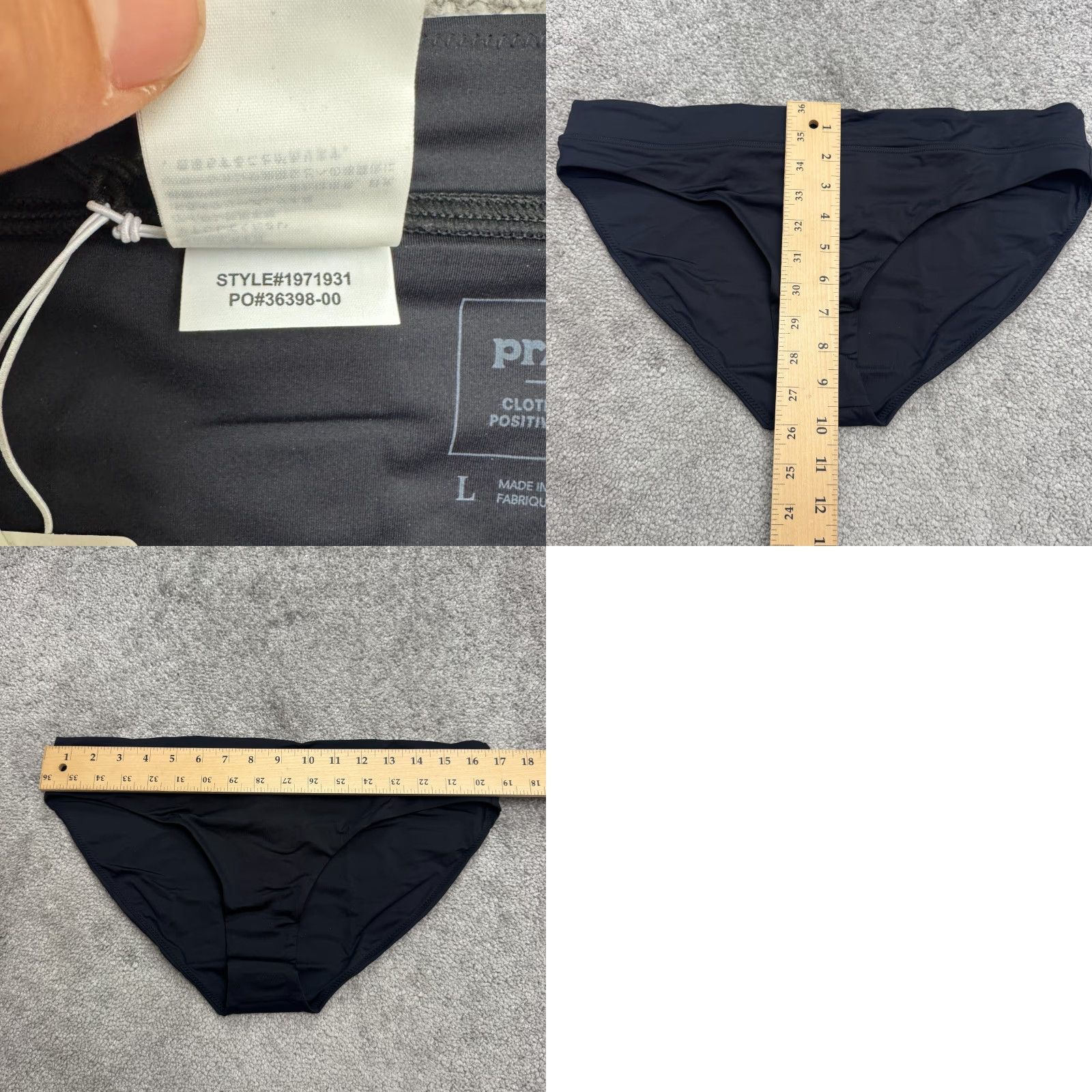 Prana prAna Swim Bottom Women L Black Bikini Bottom NWT Beach Beachwear Active Swimwear Classic Women L Black PrAna Bottoms NWT Size 36" / US 14 / IT 50 - 8 Thumbnail
