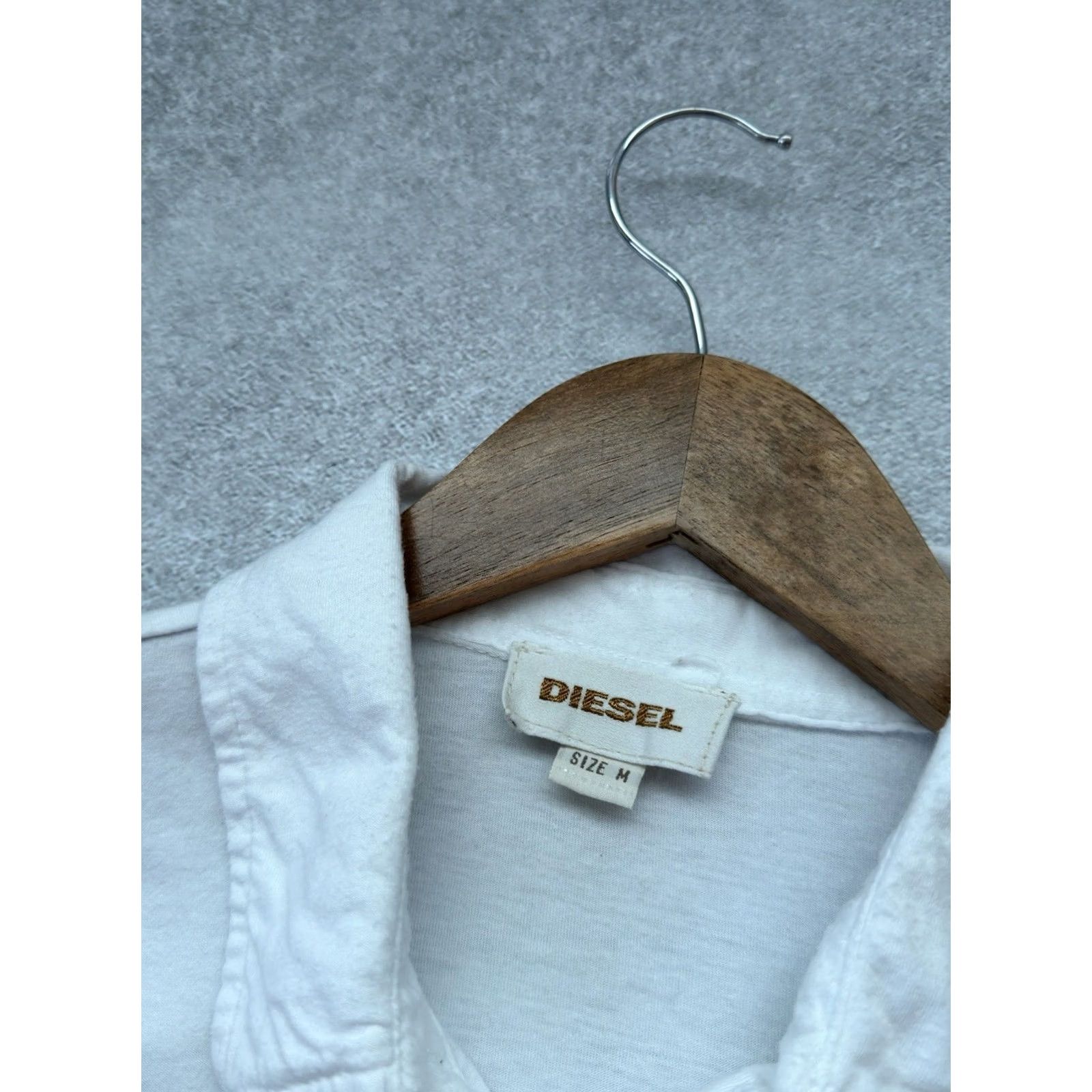 Diesel VINTAGE Diesel Polo Shirt Mens M White Logo Size US M / EU 48-50 / 2 - 6 Thumbnail