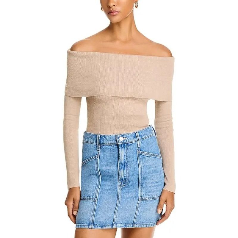 Vintage Havana Vintage Havana Women Off The Shoulder Slim Sweater Size S Size S / US 4 / IT 40 - 1 Thumbnail