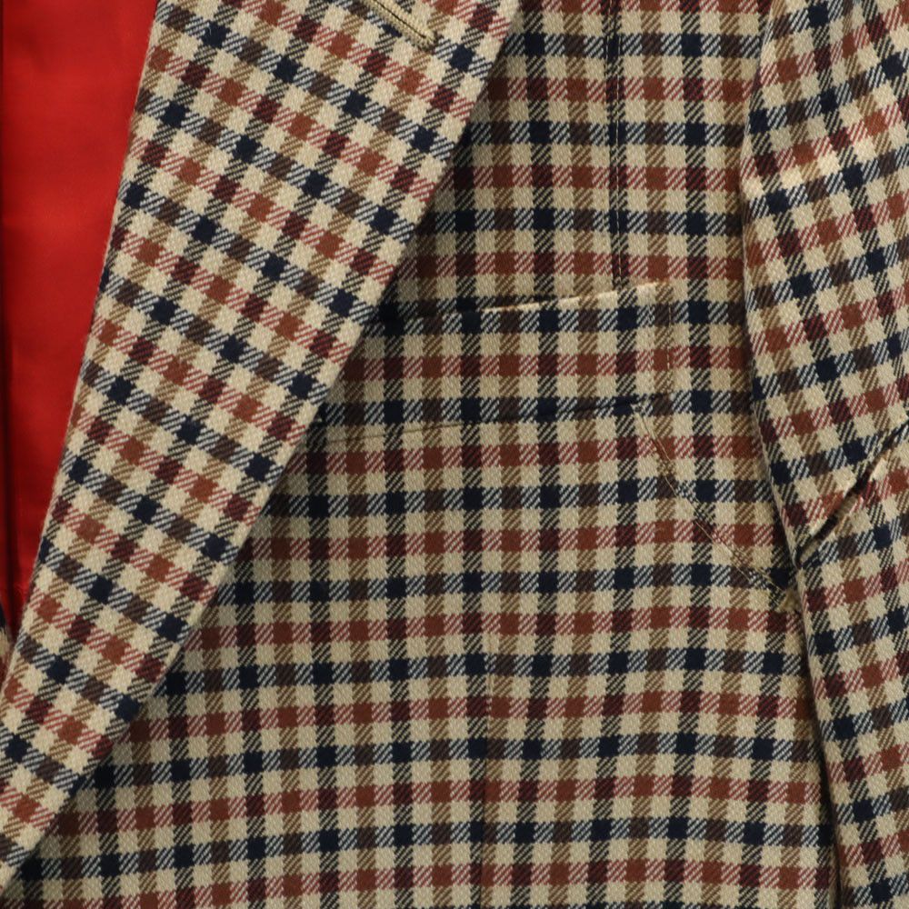 Comme des Garcons Jacket Checked Tailored Wool 2 Button Flap Pocket Beige Size US M / EU 48-50 / 2 - 6 Thumbnail