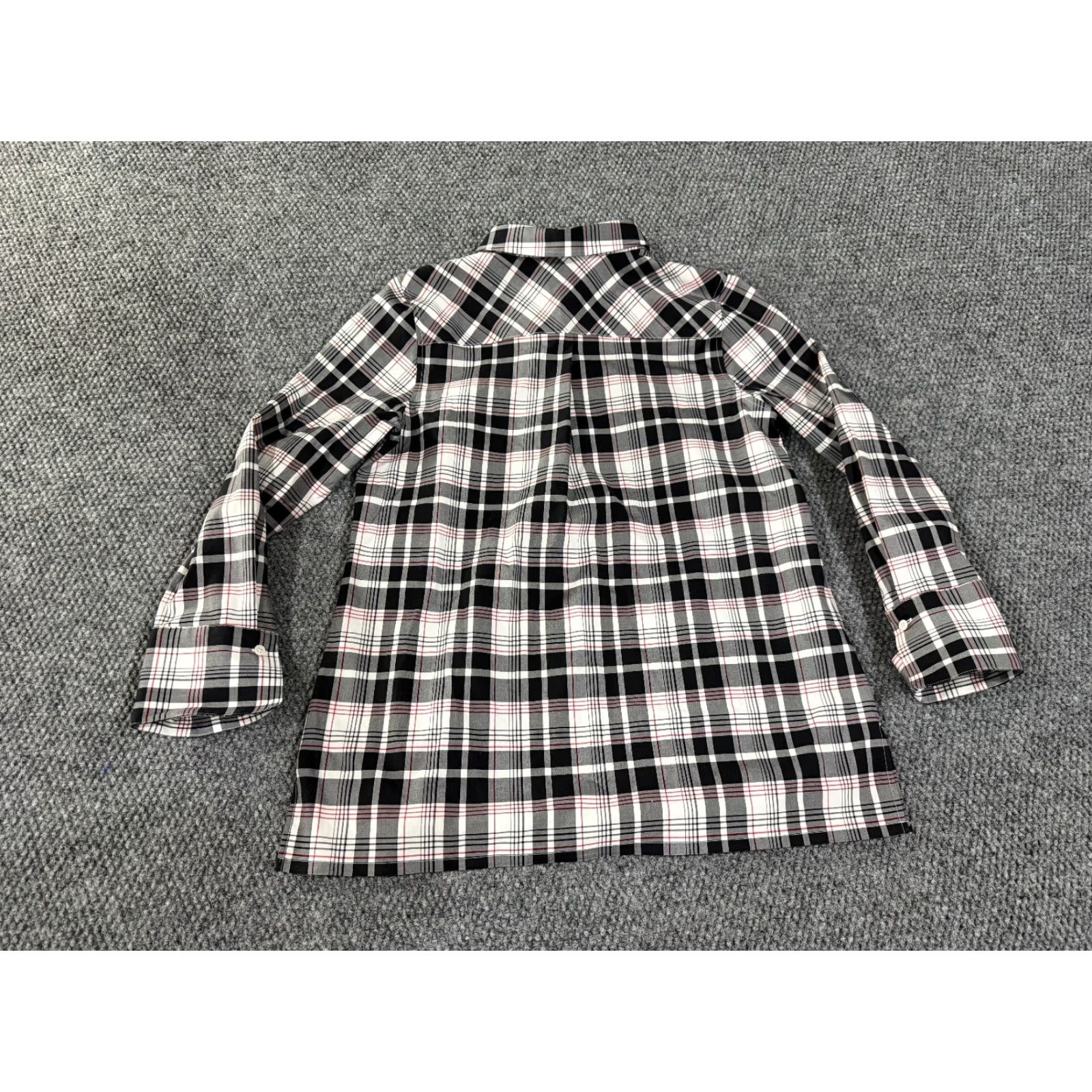 Talbots Talbots Button-Up Shirt Womens 10P Petite Black White Plaid cotton Spandex Multicolor Classic Casual Workwear Size L / US 10 / IT 46 - 7 Thumbnail