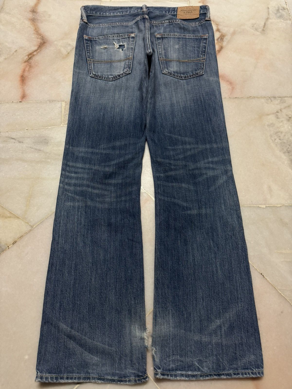 Vintage 💥FLARE💥90s STYLE ABERCROMBIE & FITCH SICK SAND WASH DISTRESS Size US 30 / EU 46 - 14 Thumbnail