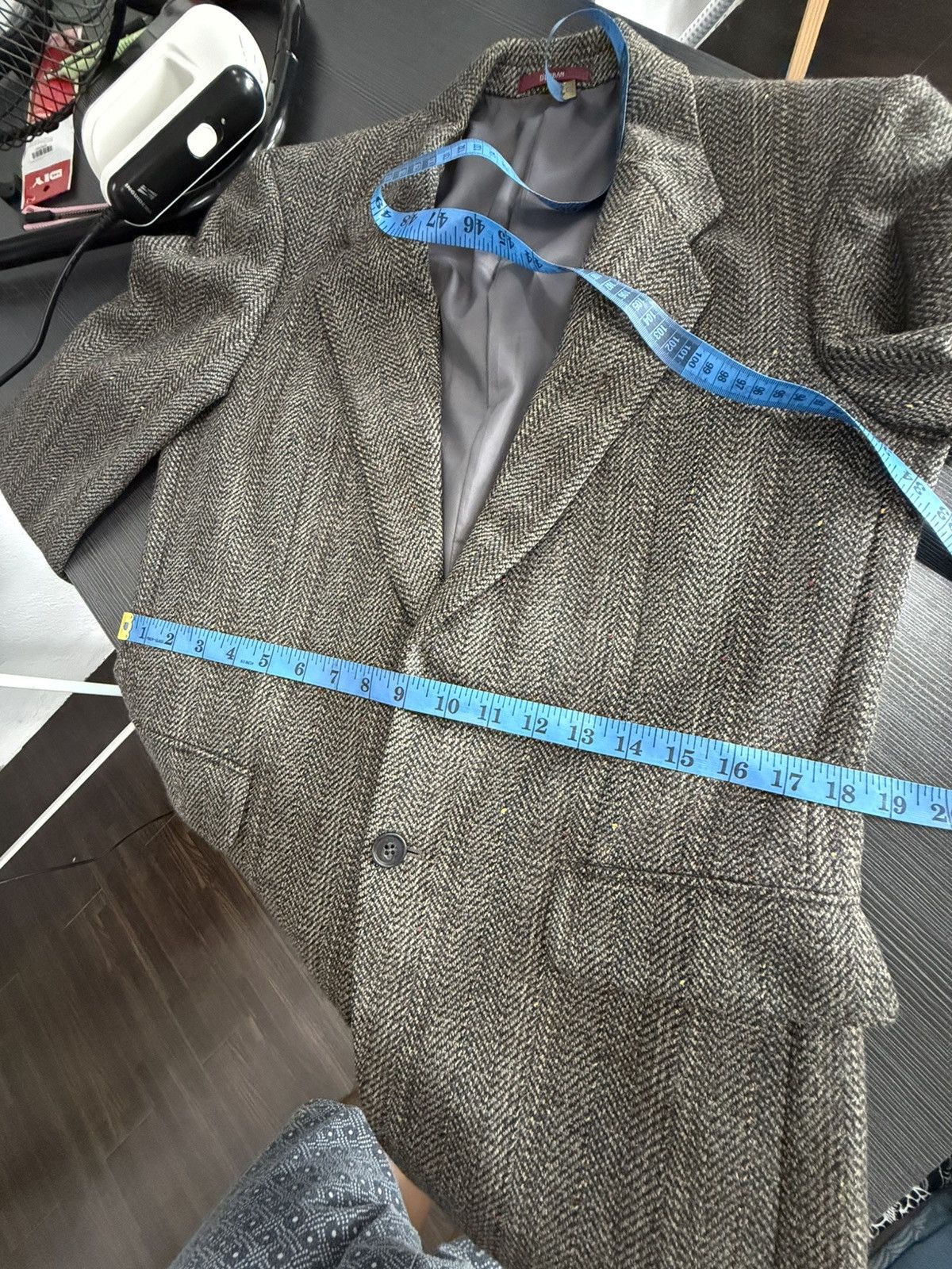 Japanese Brand 🔥 D'Urban Japan Tweed Herringbone Blazer Size US XS / EU 42 / 0 - 5 Thumbnail