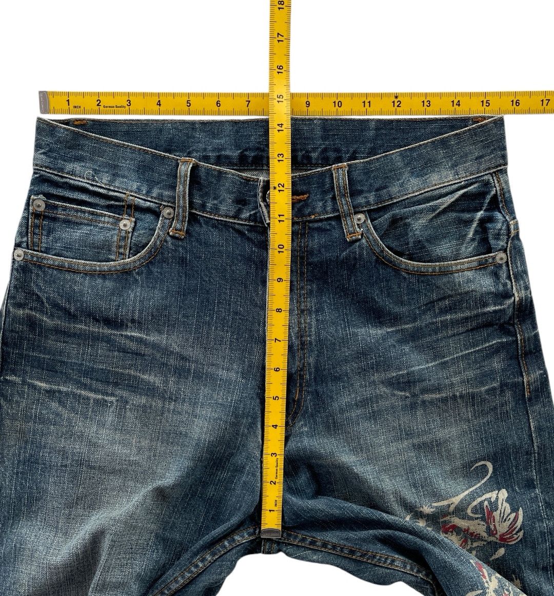 Japanese Brand × Vintage JAPANESE GOLDEN FISH PRINTED JEANS (LG15) Size US 31 - 9 Thumbnail