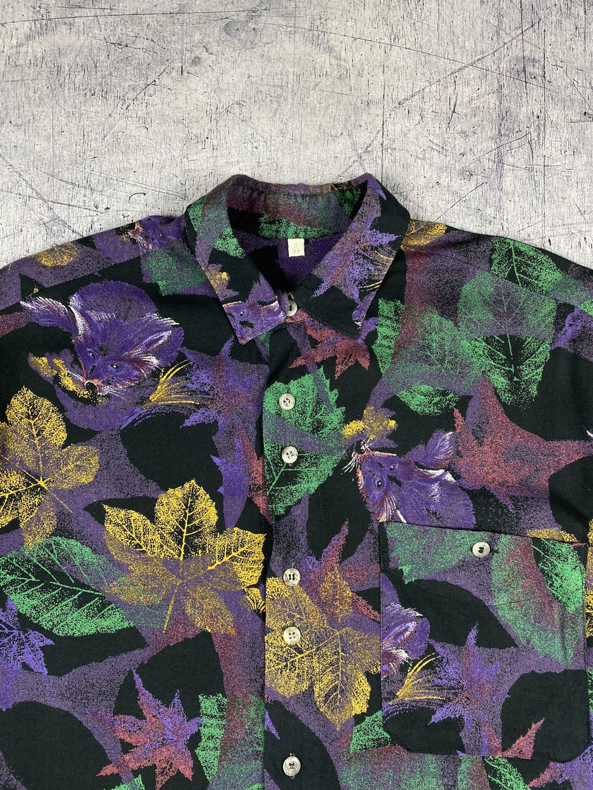 Vintage Vintage Fox Print Button Up Short Sleeve Crazy Shirt Size US S / EU 44-46 / 1 - 5 Thumbnail