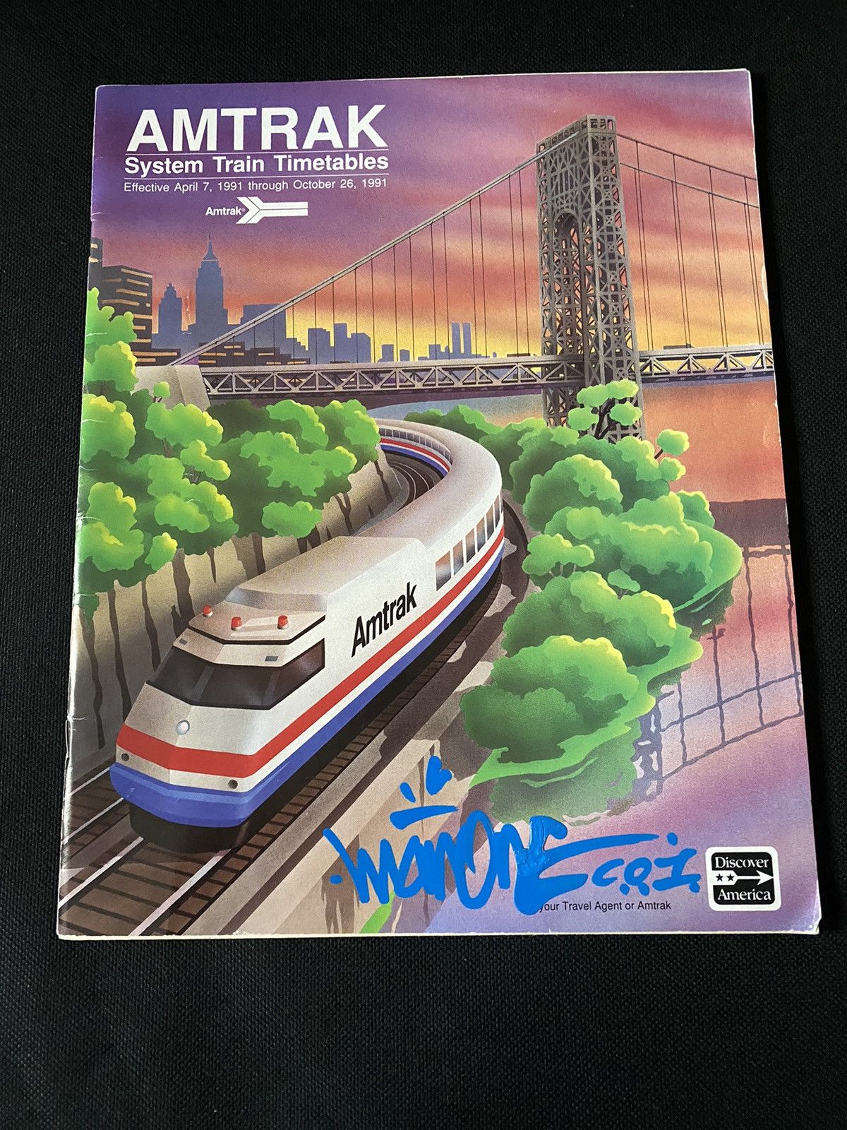 Vintage Vintage 90’s Amtrak time table LA graffiti art Size ONE SIZE - 1 Thumbnail