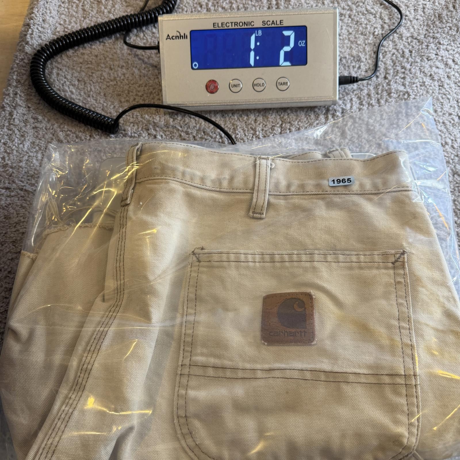 Carhartt Carhartt Carpenter Work Shorts Distressed Beige Duck Canvas Size US 36 / EU 52 - 7 Thumbnail