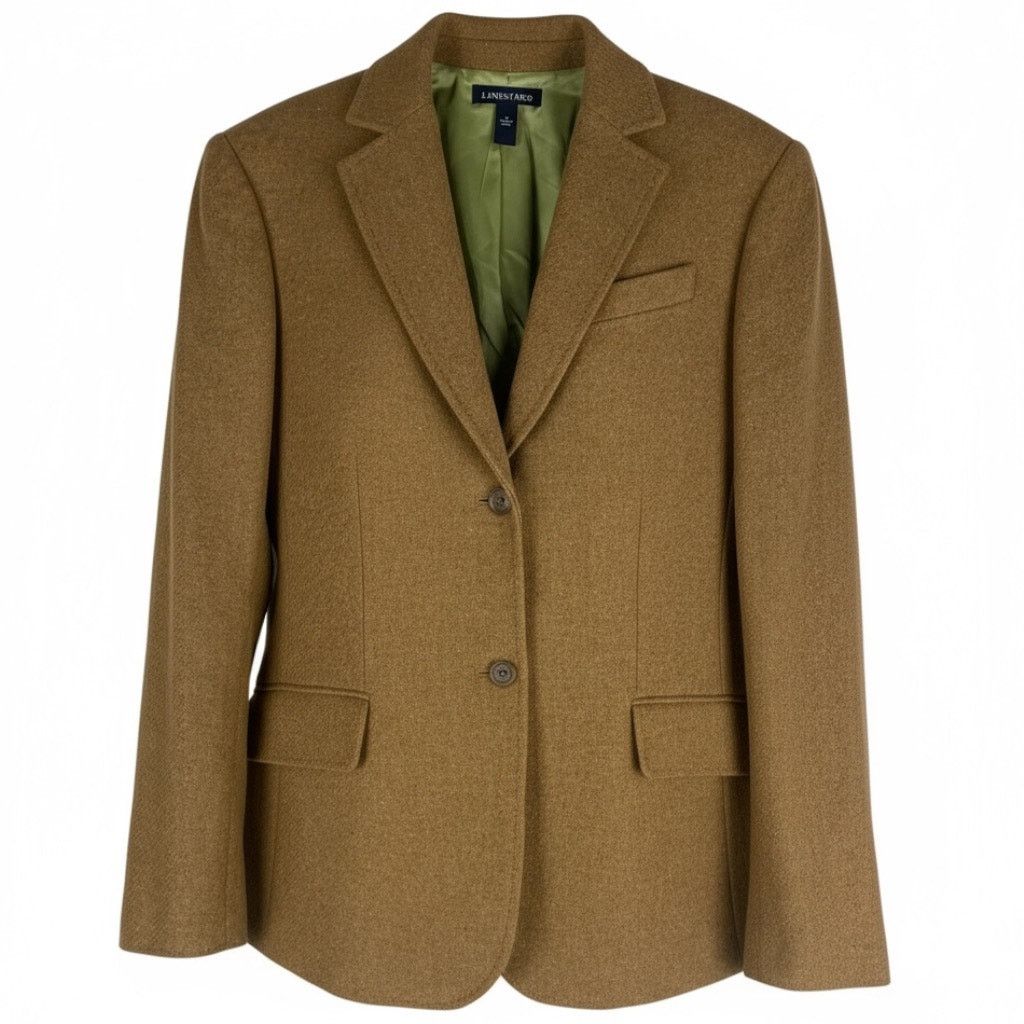Lands' End Lands' End Wool Mohair Blend 2 Button Blazer Jacket Camel 12 Size XL / US 12-14 / IT 48-50 - 2 Thumbnail