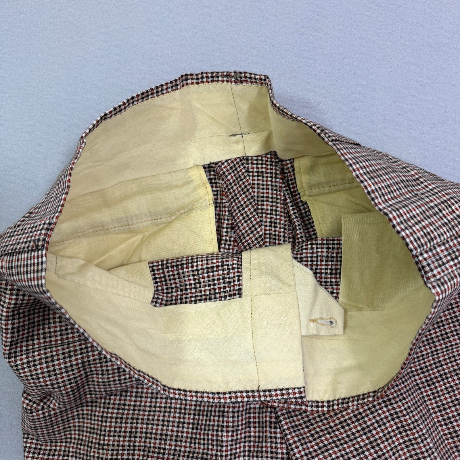 Vintage Vintage Plaid Trouser Pants Size 36x27 Measured 70s 80s Size US 36 / EU 52 - 4 Thumbnail