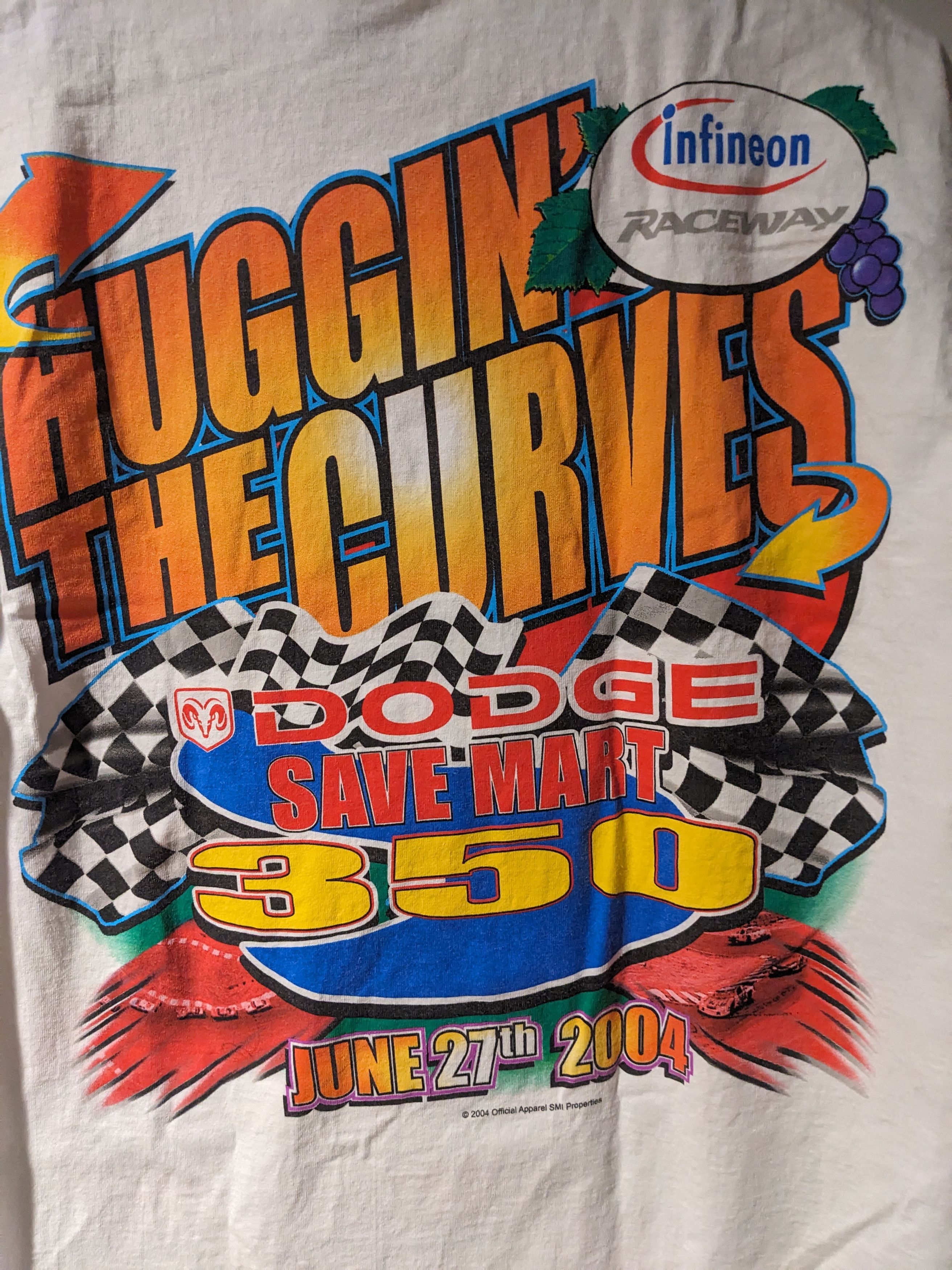 NASCAR Vintage Nascar 350 Racing Speedway Dodge White Large T-Shirt Size US L / EU 52-54 / 3 - 5 Thumbnail