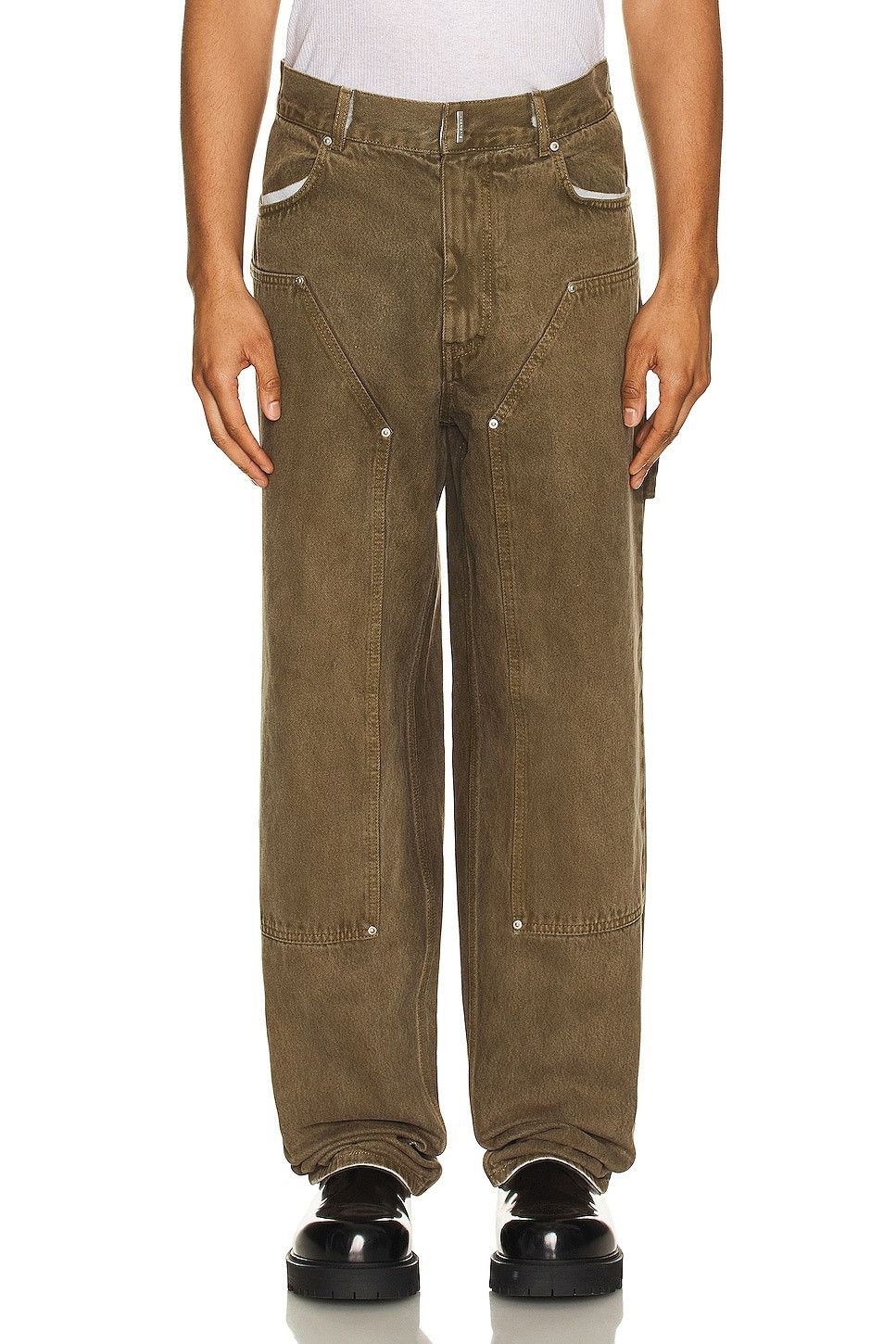 Givenchy o1w1db10325 Carpenter Denim Trousers in Brown Size US 38 / EU 54 - 6 Thumbnail