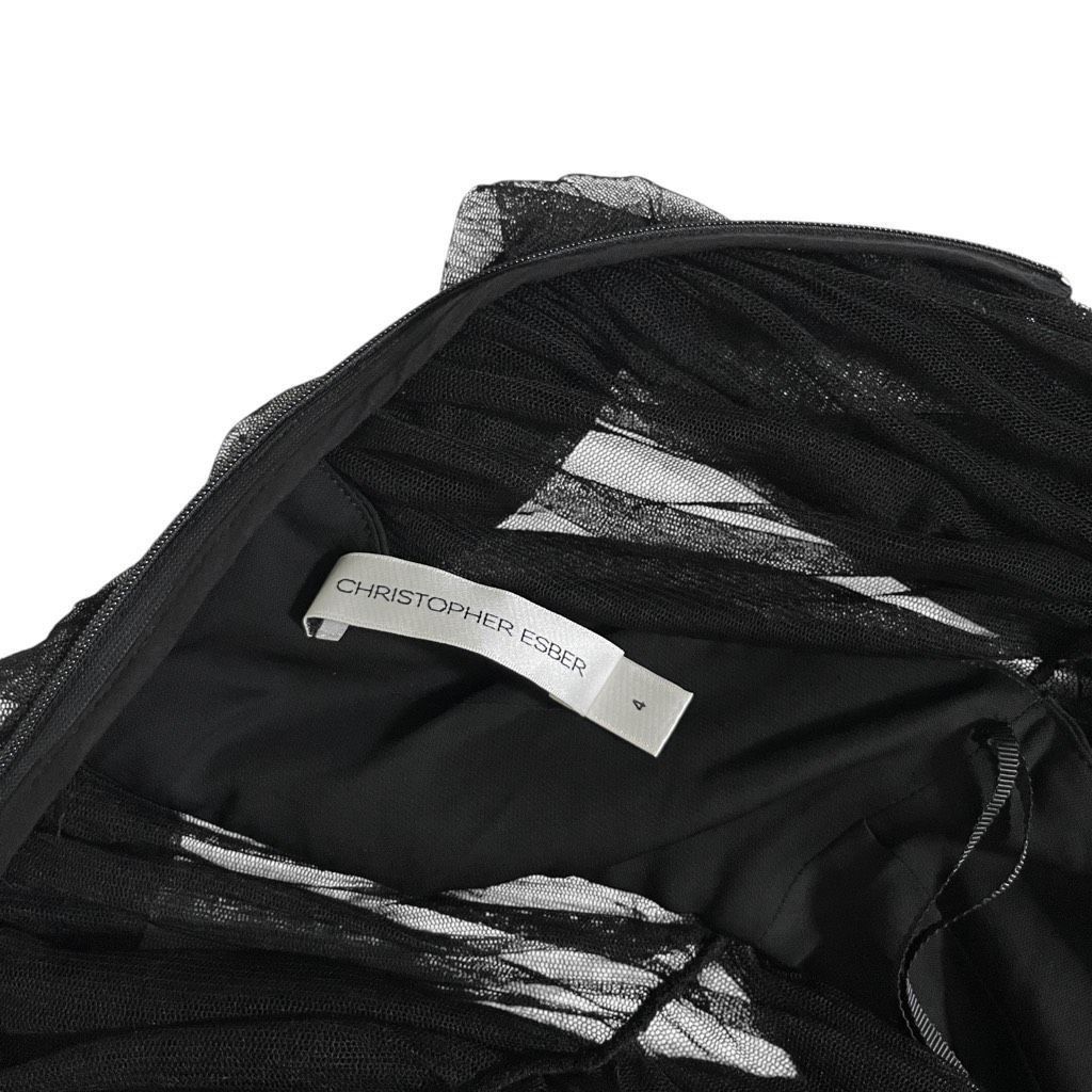 Christopher Esber Christopher Esber Semblance Tulle Overlay Dress in Black Size XS / US 0-2 / IT 36-38 - 10 Thumbnail